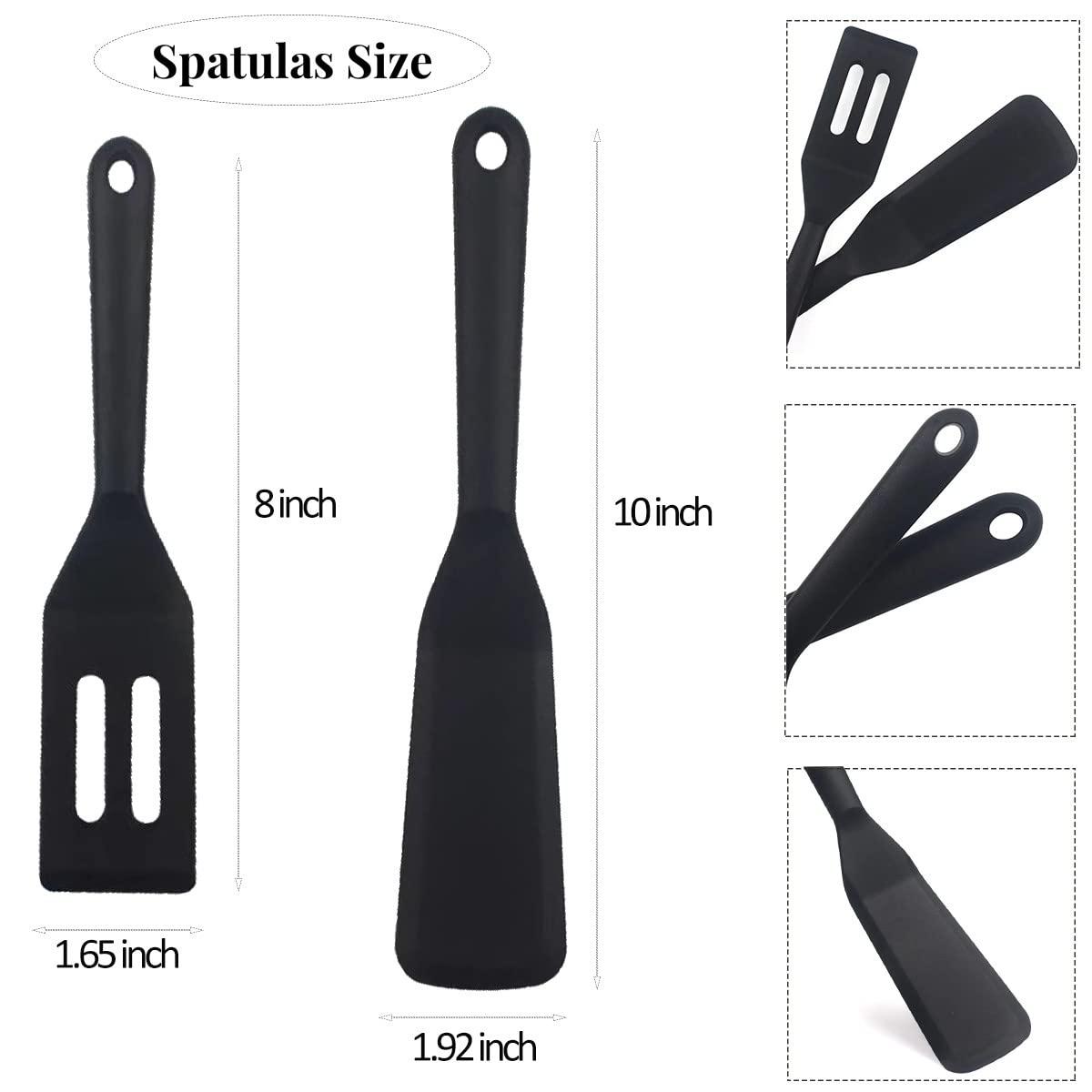 Mini Brownie Serving Spatula, Cookie Silicone Spatulas Flexible Nonstick Silicone Serve Turner Heat-Resistant for Flip Egg in Small Frying Pan Cookie Batter Cookware Cooking Baking