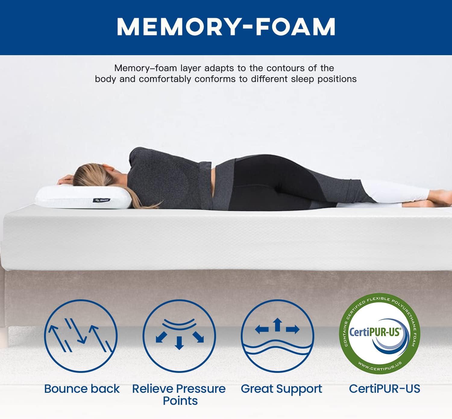 12 inch Gel Memory Foam Mattress Medium Firm Mattresses for Cool Sleep Relieving Pressure Relief CertiPUR-US Certified Mattress in a Box (Queen)