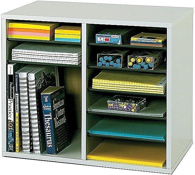 Safco Products Company Wood Adjustable-Compartment Literature Organizer (Desktop)