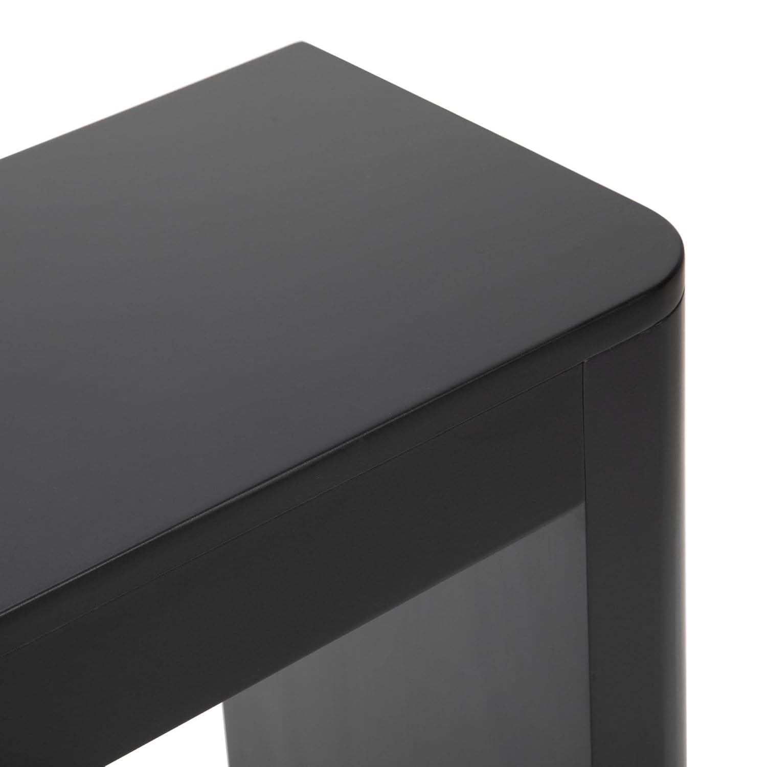 Plank+Beam 46" Solid Wood Console Table, Conture Rounded Edge Sofa Table, Narrow Entryway Table, Console Tables for Entryway, Black