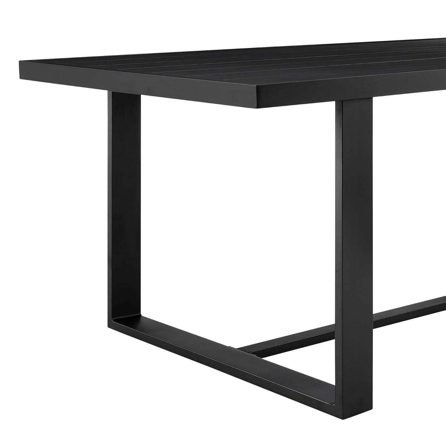 Felicia Outdoor Patio 7-Piece Dining Table Set in Aluminum with Grey Rope and Cushions