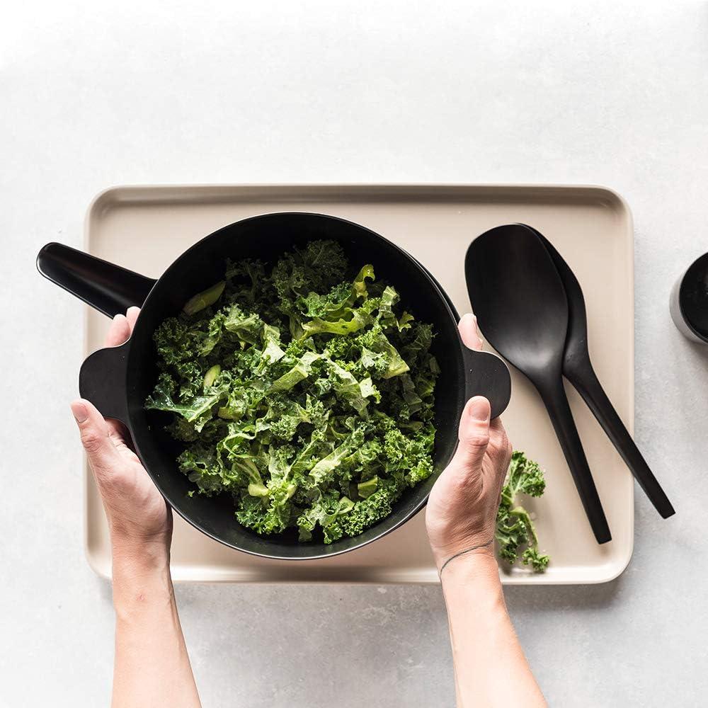 Off-White Bamboo Small Mixing Bowl and Colander Set