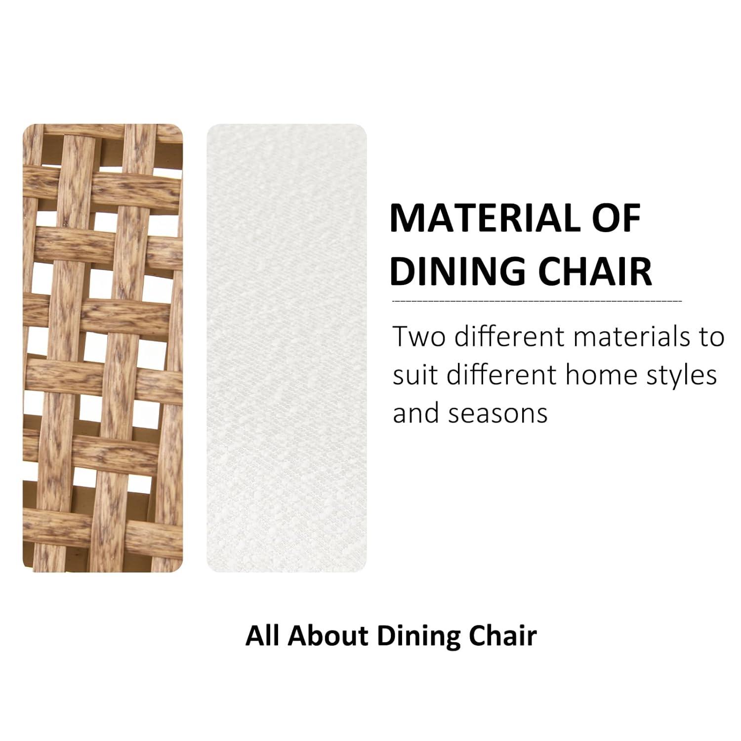 Bay Isle Home™ Rattan Counter Height Bar Stools Set Of 2, Fabric Upholstered Barstools With Pe Rattan Cane Back, Bar Chairs Counter Stools For Kitchen Island,beige White (Set of 2)