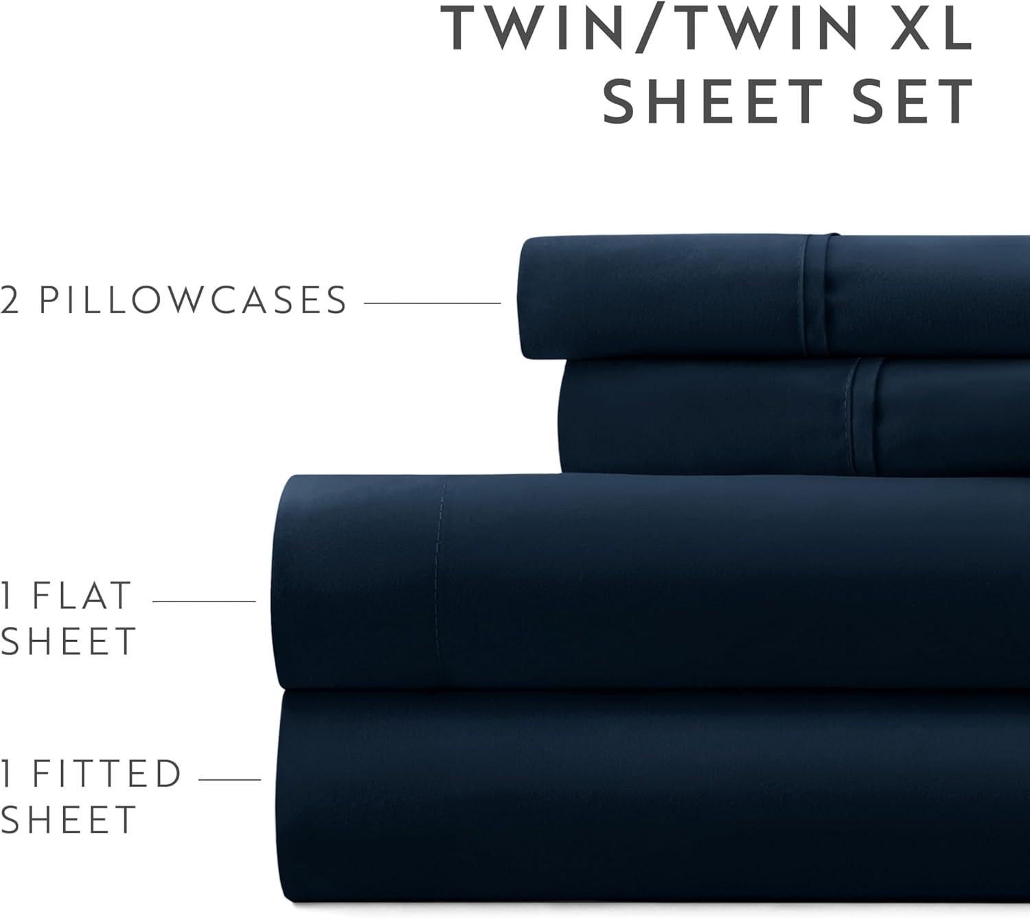 Simply Soft Brushed Microfiber Solid 6 Piece Sheet Set