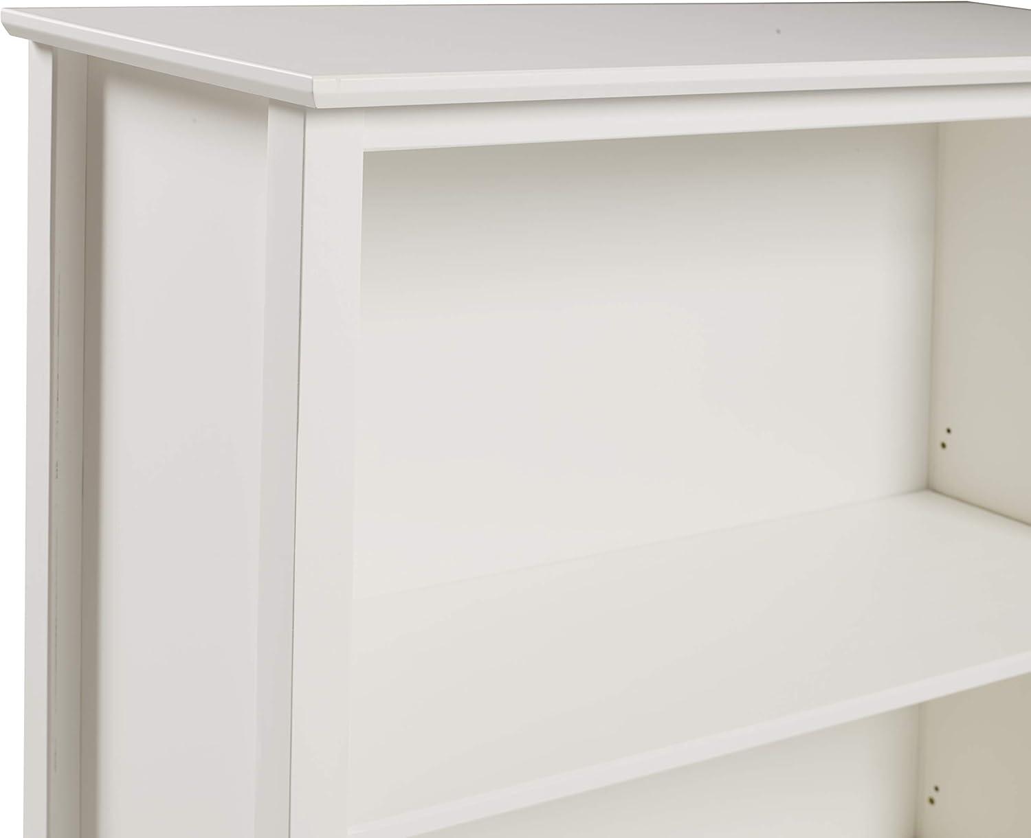 Alaterre Furniture Simplicity 48" Wood 3-Shelf Bookcase in White