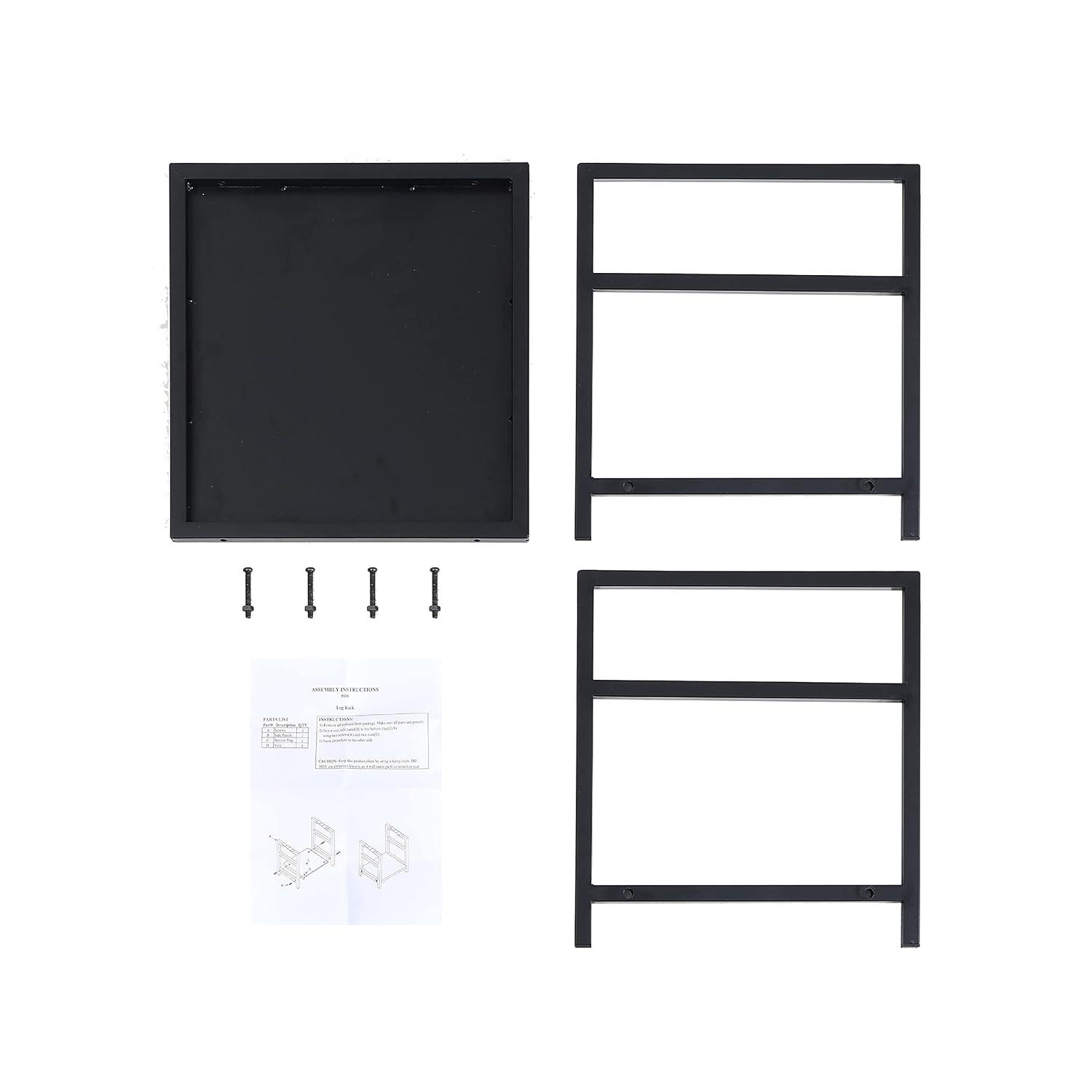 Charlton Home® Raphaille 15'' W Metal Log Rack