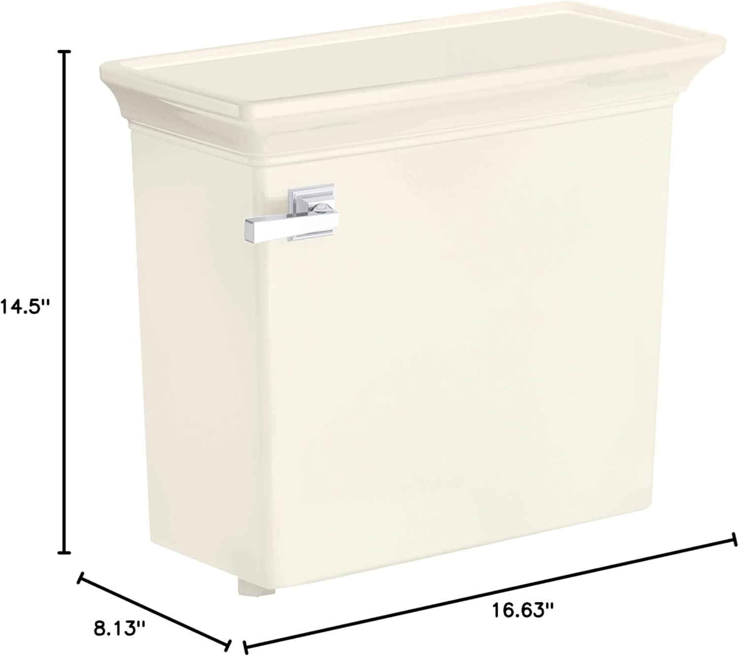 Linen Elongated Toilet Tank with Crown Molding