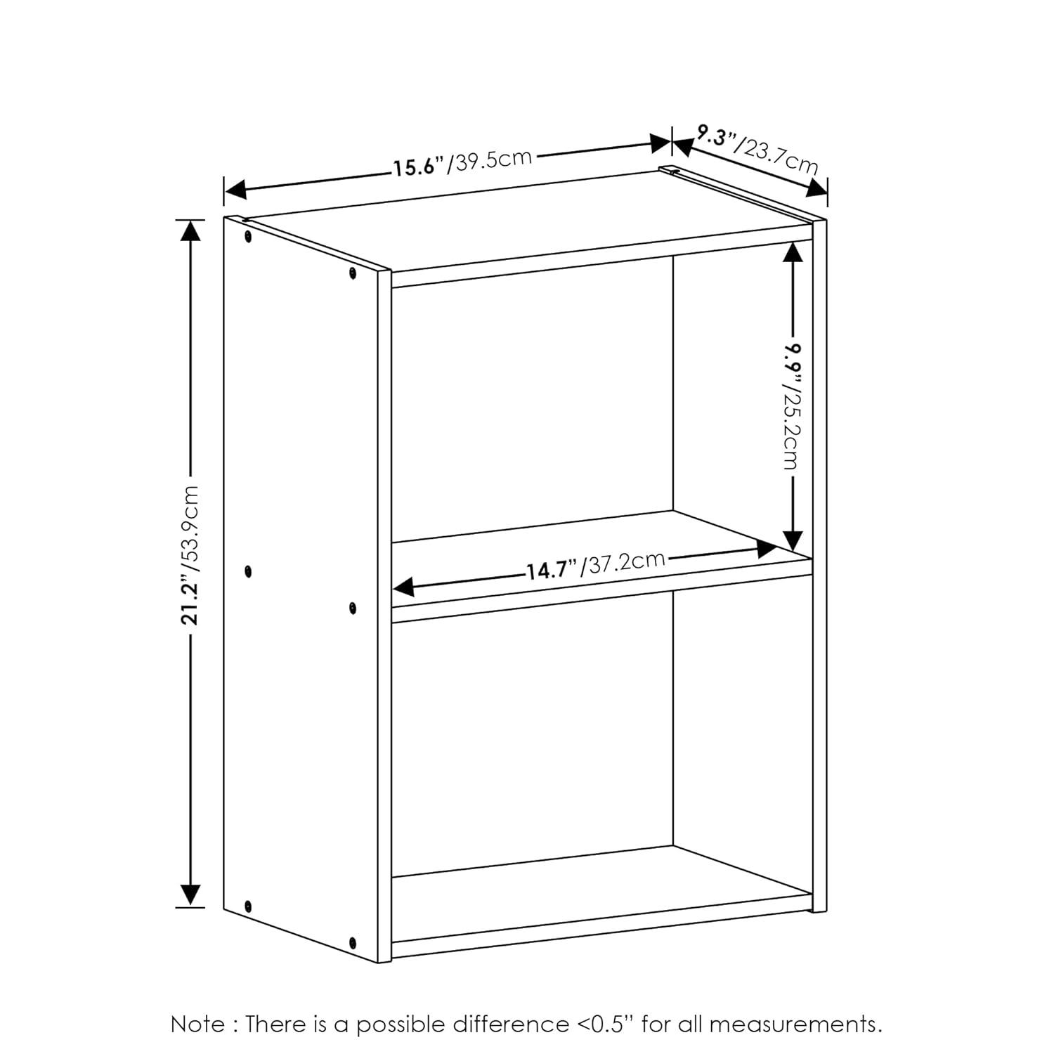 Furinno 2 Cube Storage Bookcase Multi-functional Dispaly Bookshelf Cabinet Furniture,French Oak