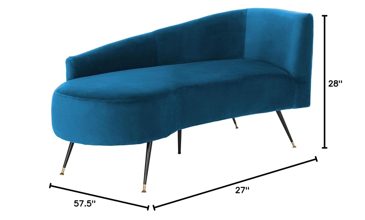 Evangeline Parisian Settee - Navy/Black - Safavieh.