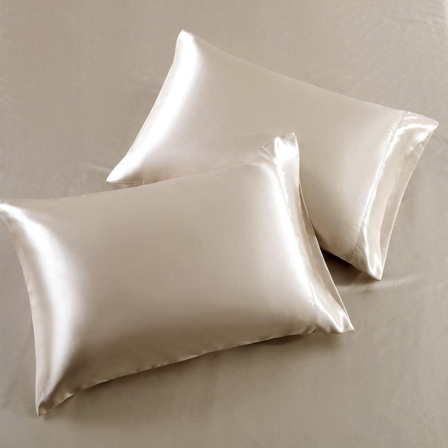 Beige Full Size Ultra Silky Soft Satin Sheet Set