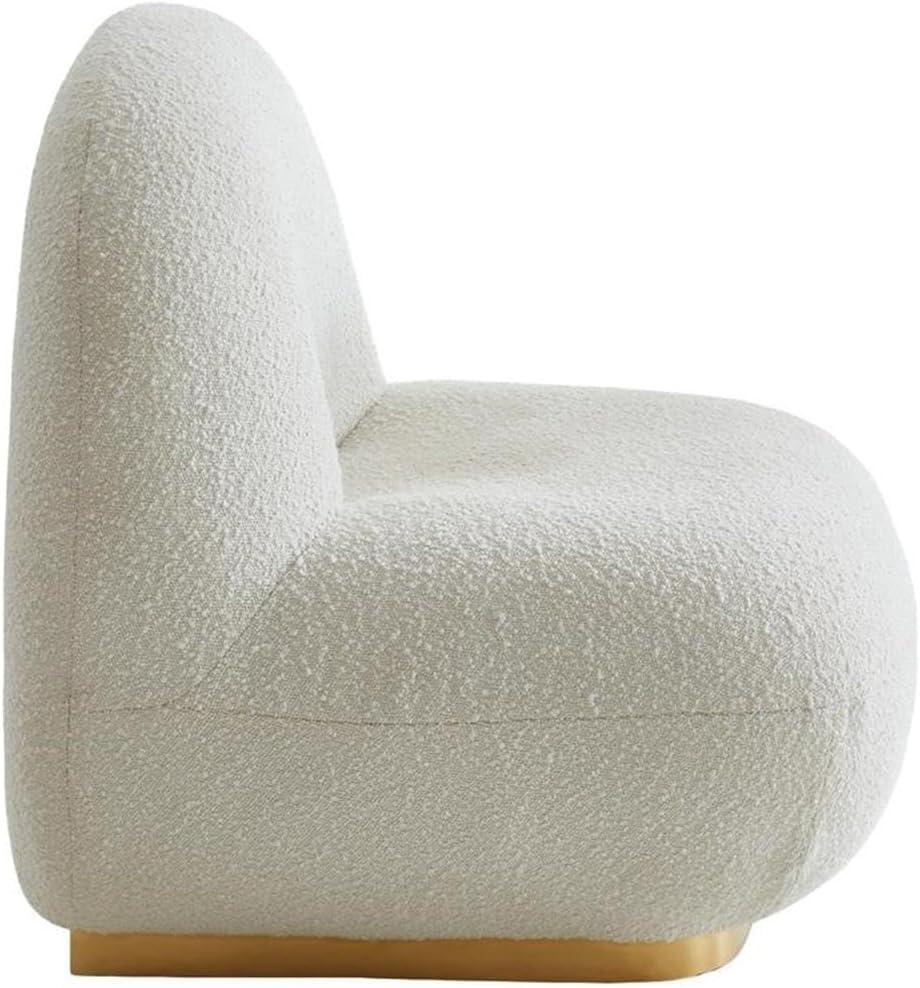 Meridian Furniture Liam Cream Boucle Fabric Accent Chair