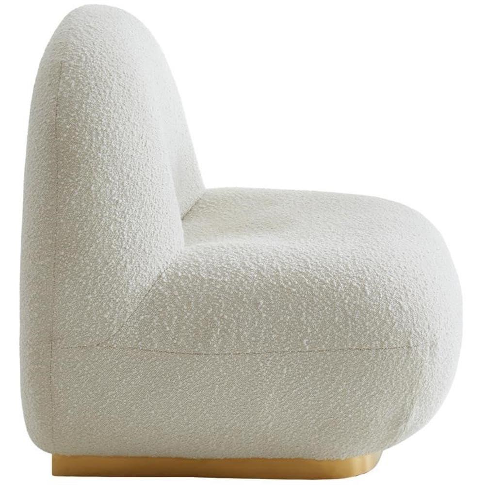 Meridian Furniture Liam Cream Boucle Fabric Accent Chair