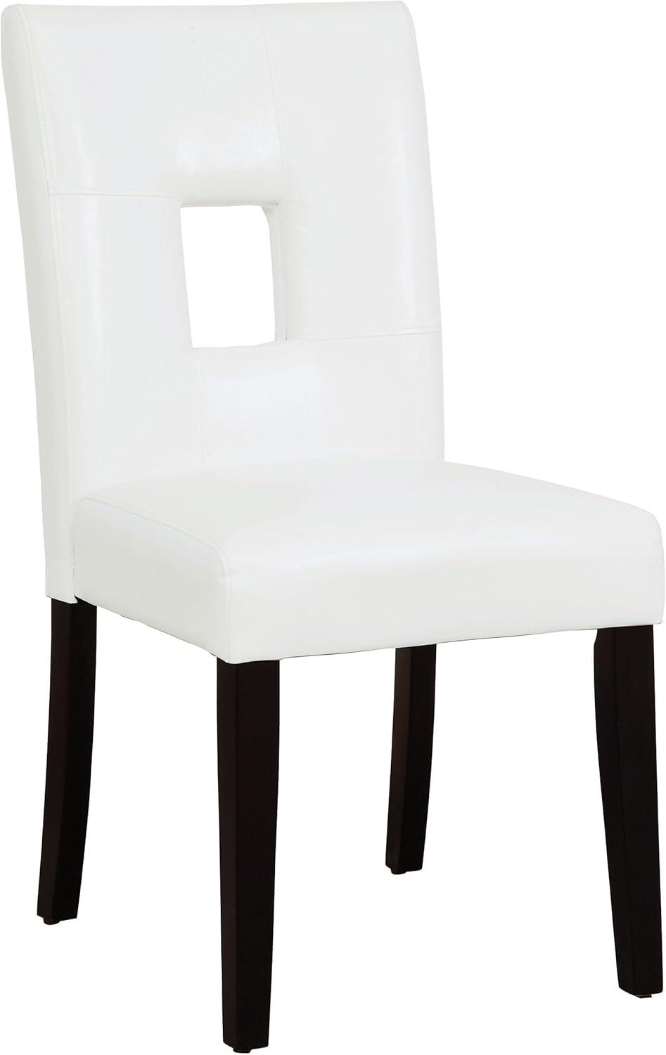 Coaster Anisa Open Back Faux Leather Dining Chairs in White