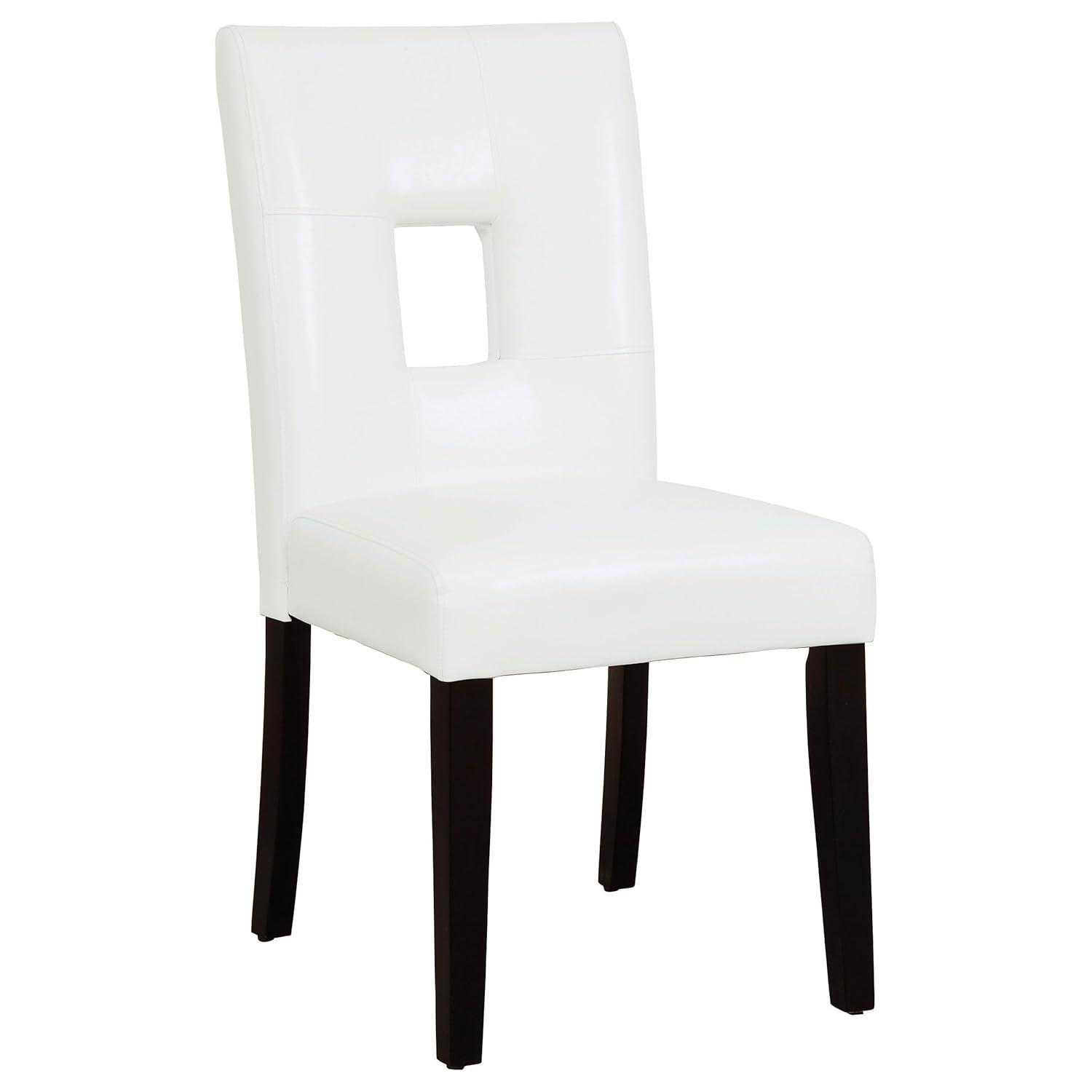 Coaster Anisa Open Back Faux Leather Dining Chairs in White
