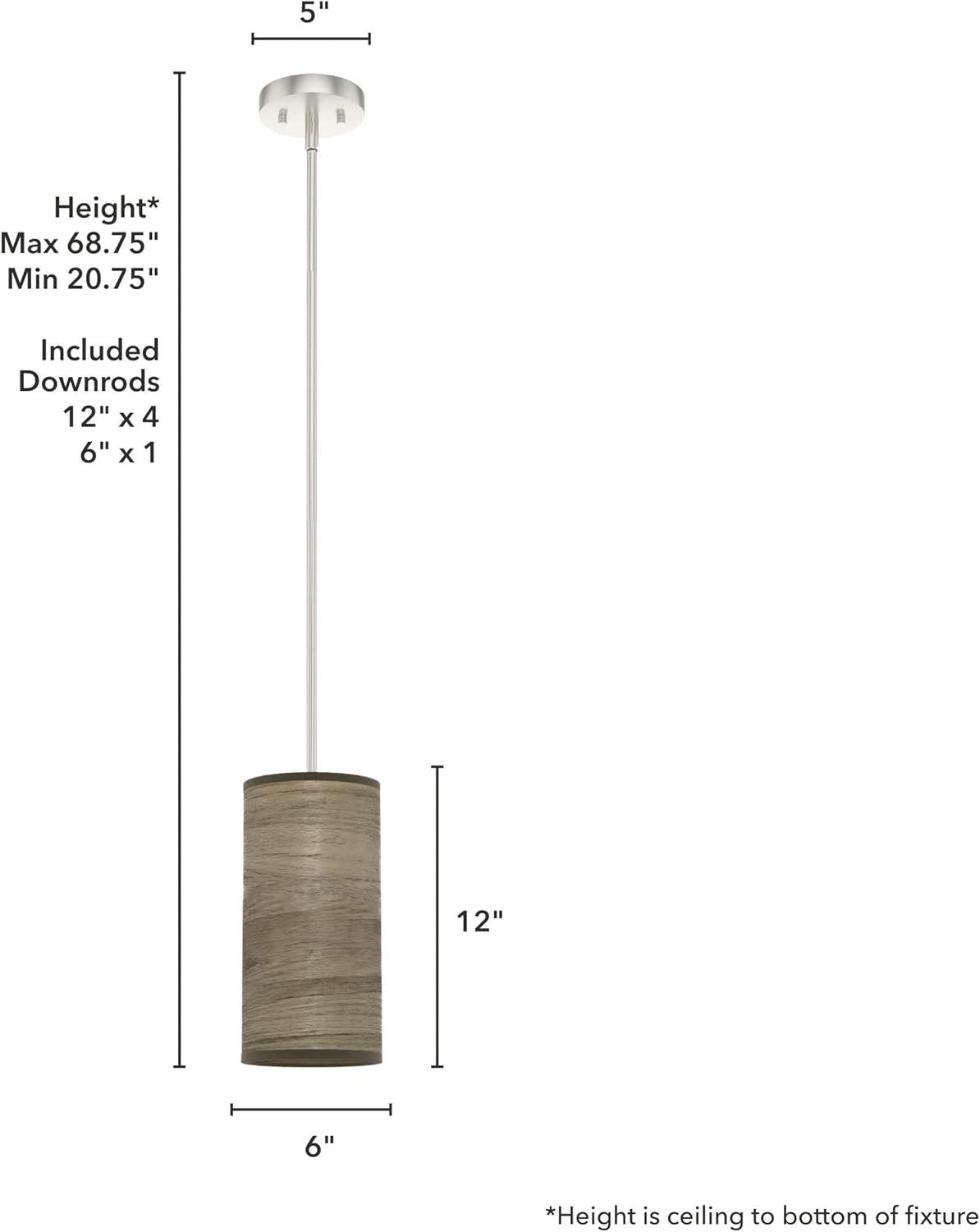 Chevron 1 - Light Single Cylinder Mini Pendant
