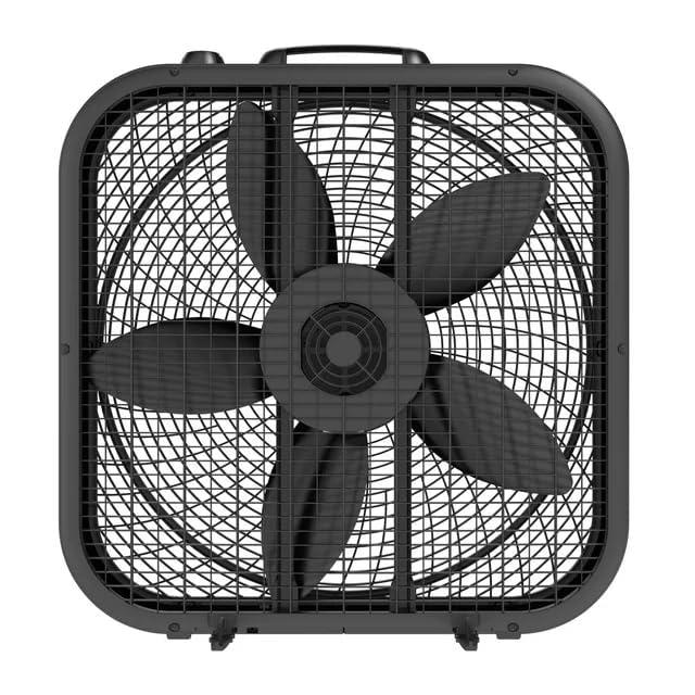 Lasko Cool Colors 20" 3-Speed Weather Resistant Box Fan, Black B20301, New