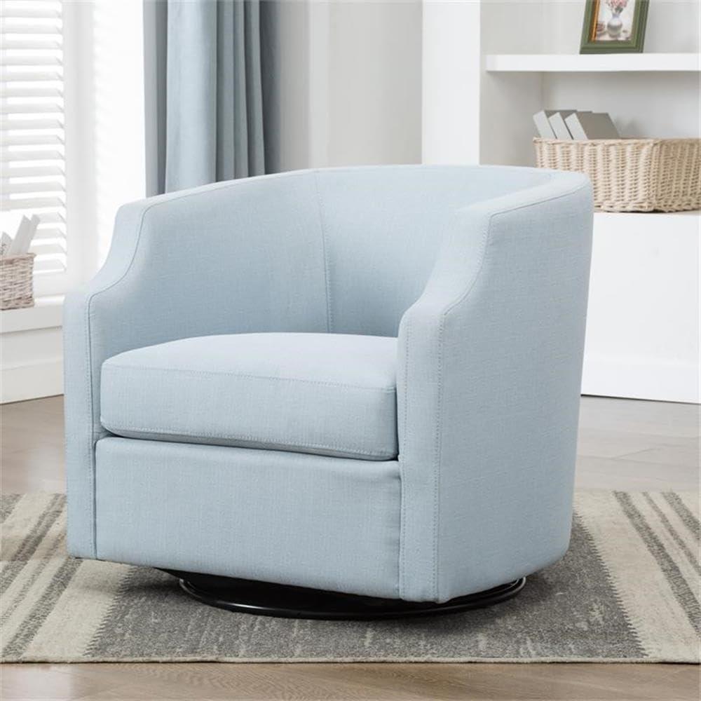 Debbie 77.47cm Wide Polyester Swivel Barrel Chair