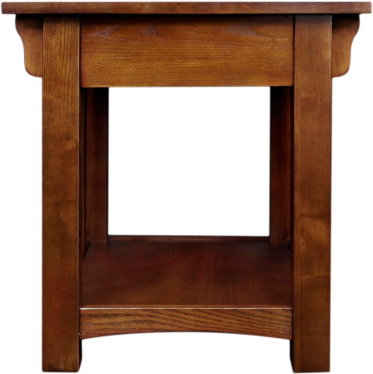 Leick Home Mission Impeccable End Table in Medium Oak