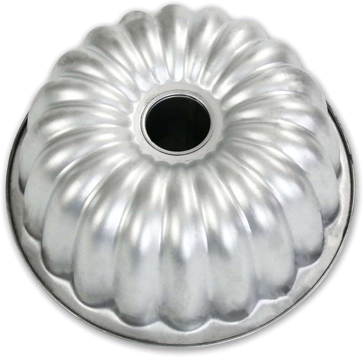 Silver Nonstick Silicone Scalloped Tube Cake Pan