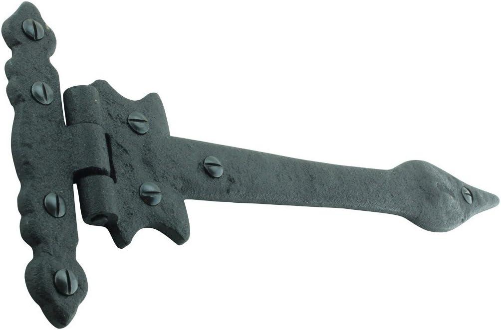 Spear Tip Wrought Iron Strap Hinge