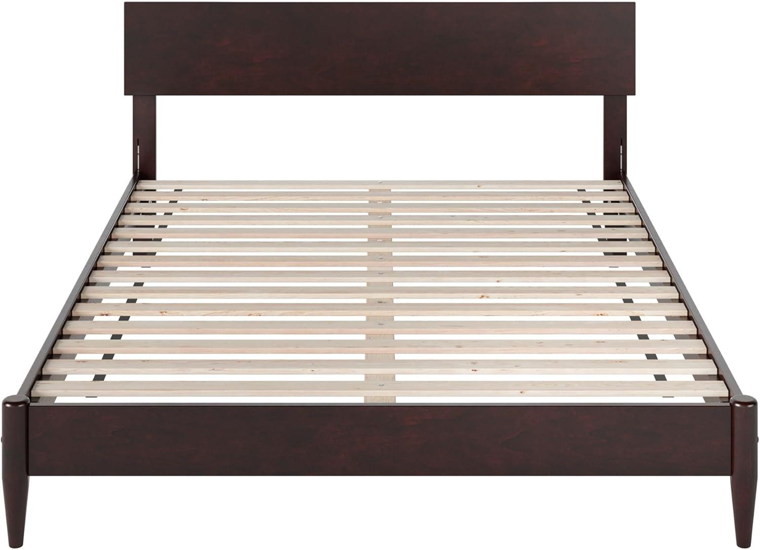 AFI Aria Queen Modern Solid Wood Low Profile Platform Bed, Espresso