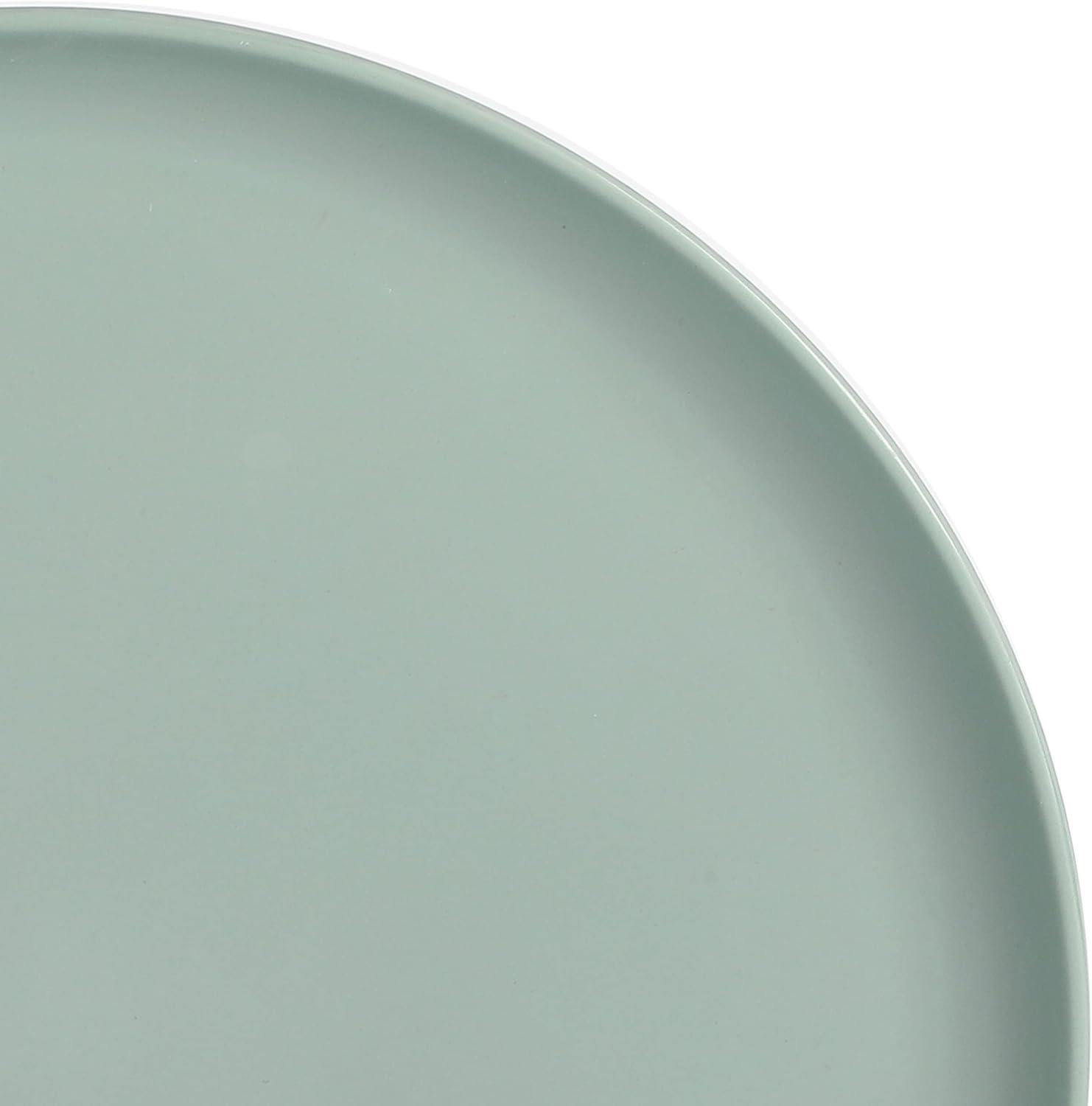 Sage Green Melamine Coastal Dinnerware Set, Service for 4