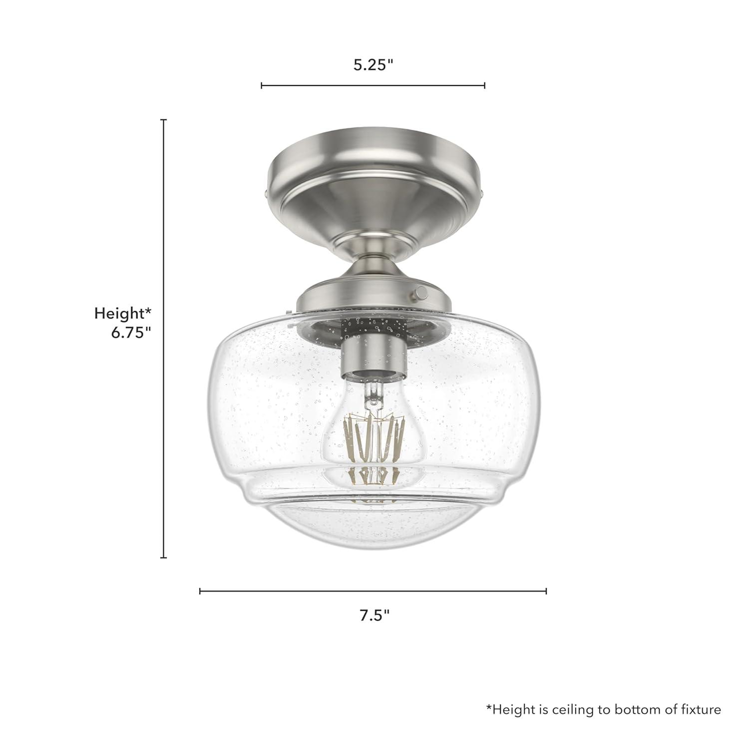 Hunter Fan Hunter Saddle Creek 1 Light Mini Flush Mount Ceiling Light Fixture