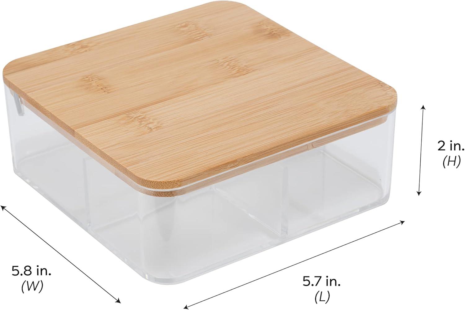 Simplify Plastic 3 Compartment Makeup Organizer