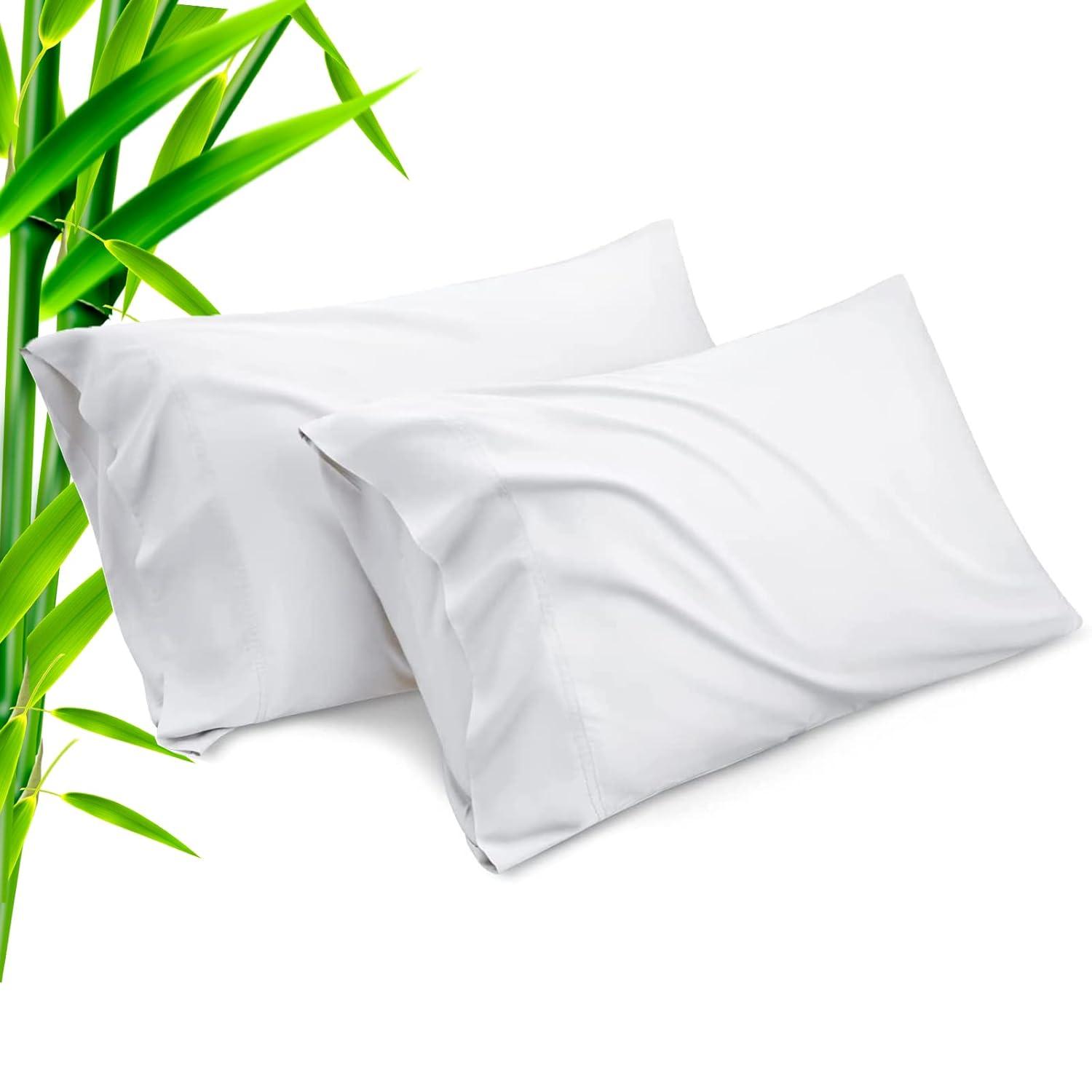 Bedsure Bedsure Pillow Cases Queen Size Set Of 2 - Polyester & Rayon Derived From Bamboo Cooling Pillowcase, Breathable, Soft And Wrinkle-Free Pillow Covers With Envelope Closure, Gifts, 20X30 Inches