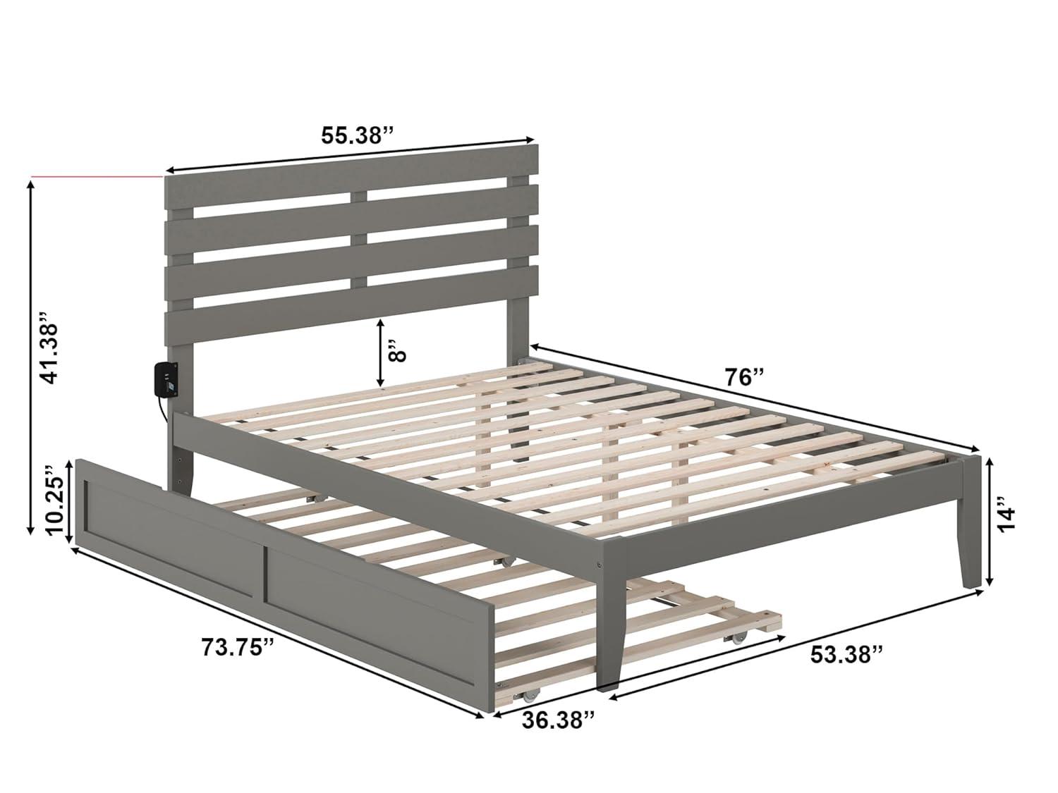 Oxford Bed with USB Turbo Charger and Trundle - AFI