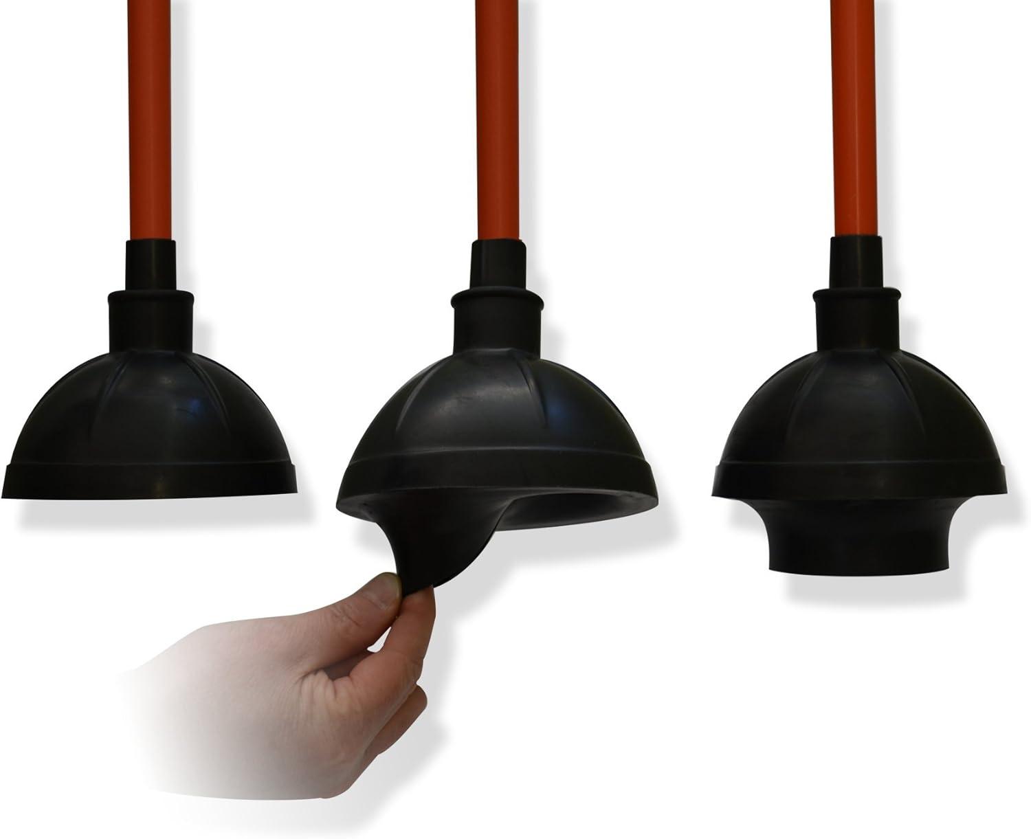 Get Bats Out Rubber Toilet Plunger for Bathroom, Sink & Drain Clogs - Use in Homes, Commercial & Industrial bldgs