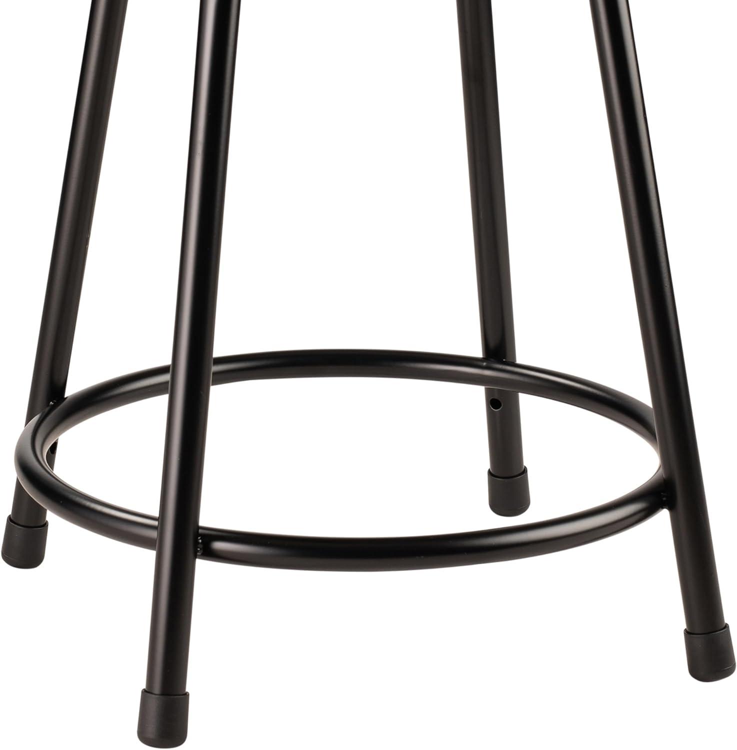 Black 18" Heavy Duty Vinyl Padded Steel Stool