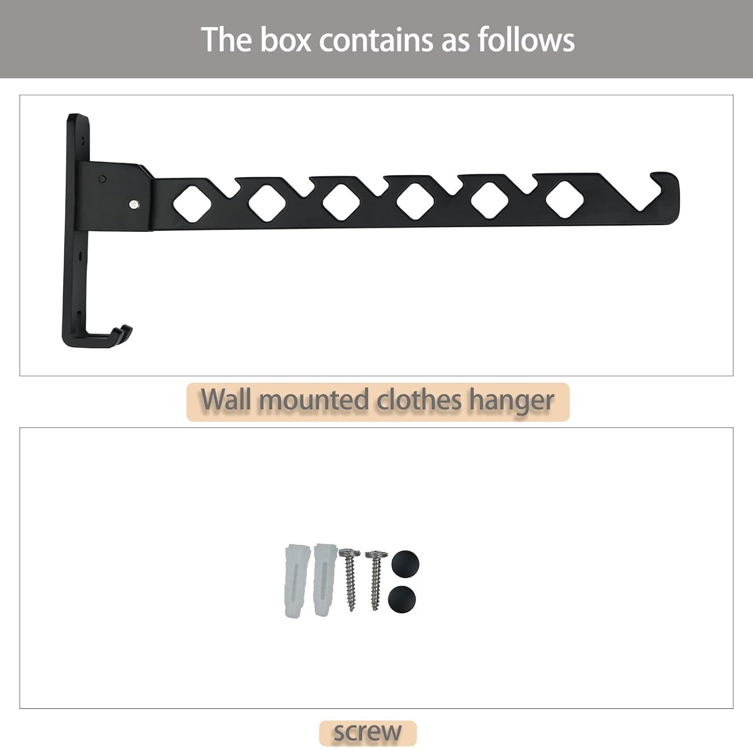 unbranded Clothes Drying Hanger 34.00X13.00X2.70CM Black