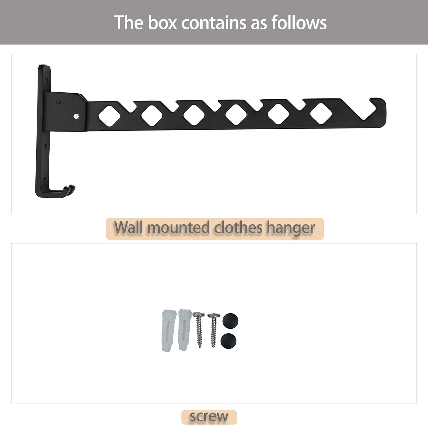 unbranded Clothes Drying Hanger 34.00X13.00X2.70CM Black