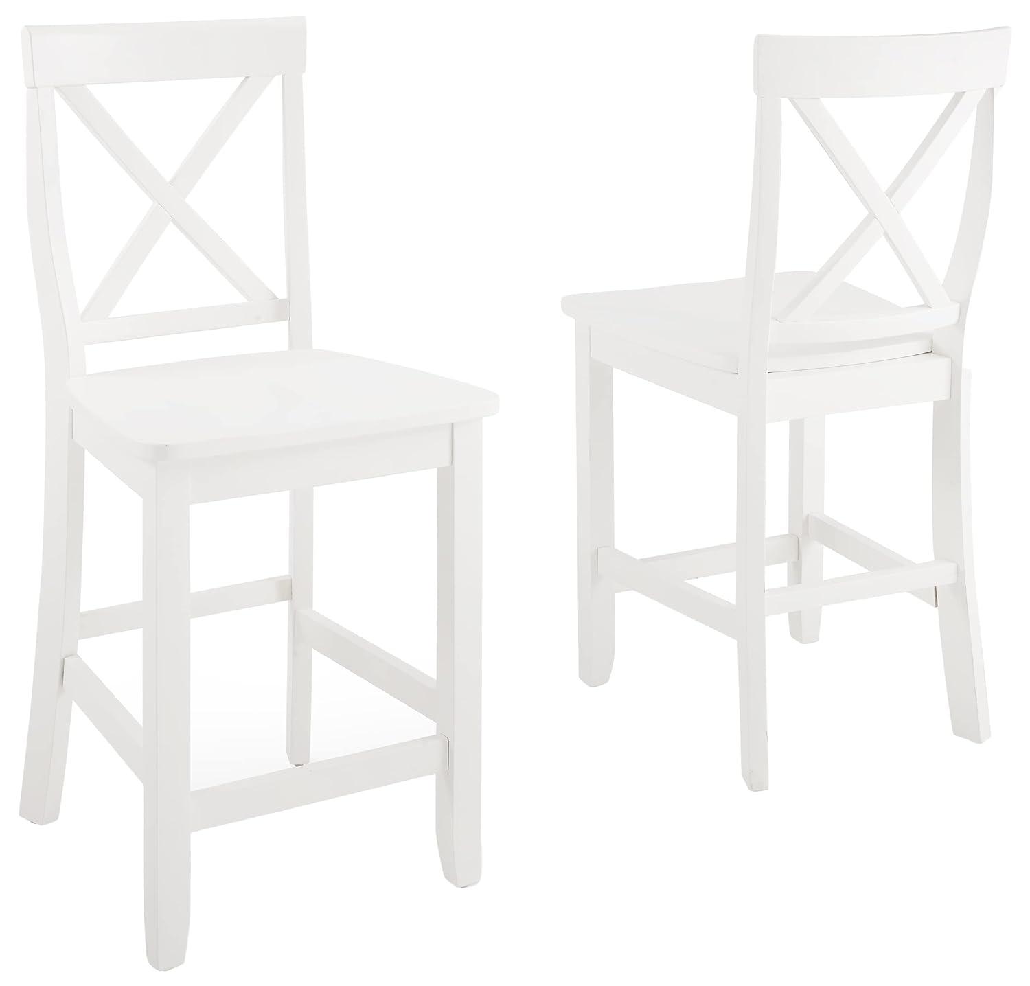 Gracie Oaks Winsley Counter Stool with Solid Wood Frame (Set of 2)