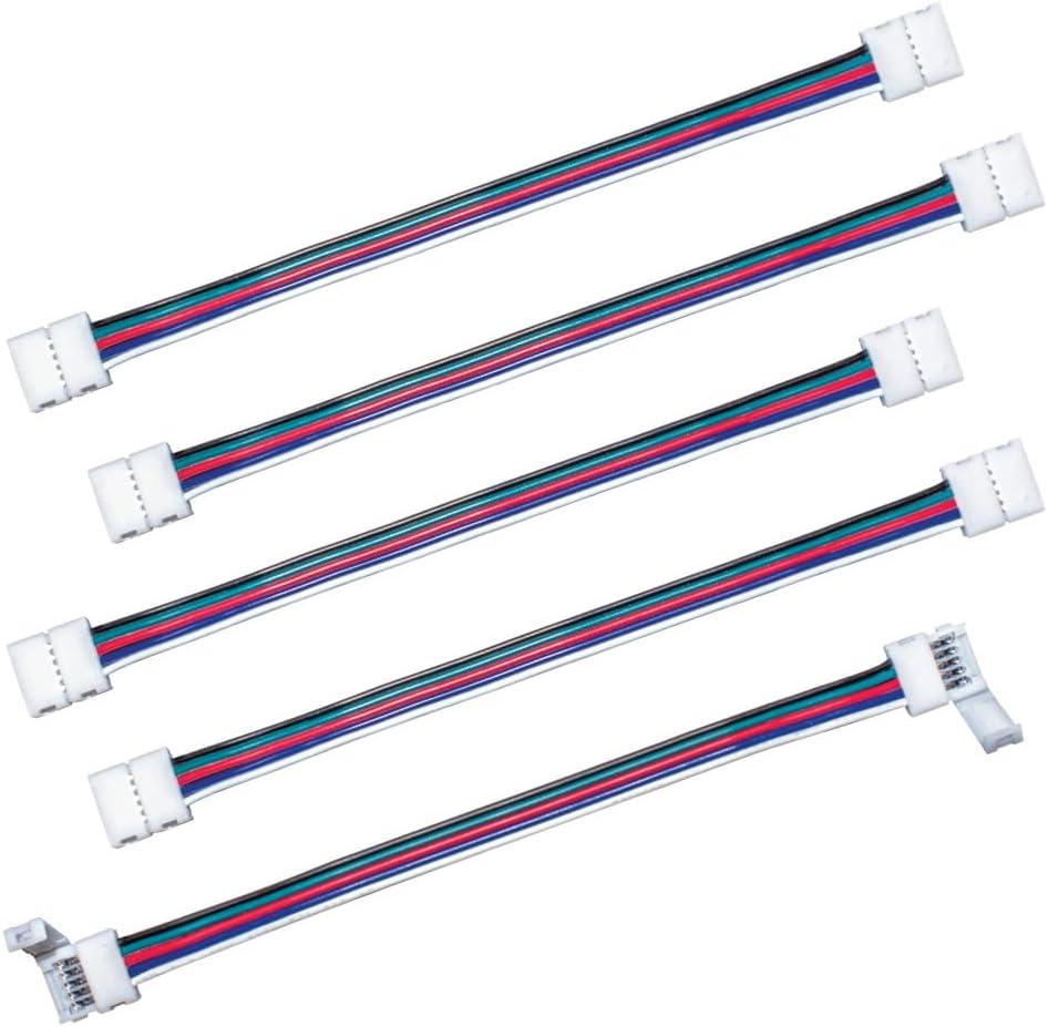 5 Pin RGB+W LED Strip Light 6 in Tape to Tape Connector, 5 Pack