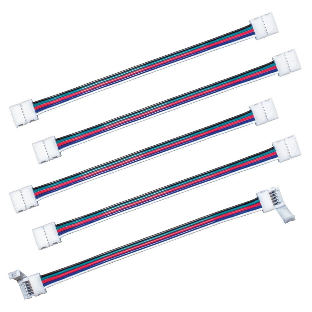 5 Pin RGB+W LED Strip Light 6 in Tape to Tape Connector, 5 Pack