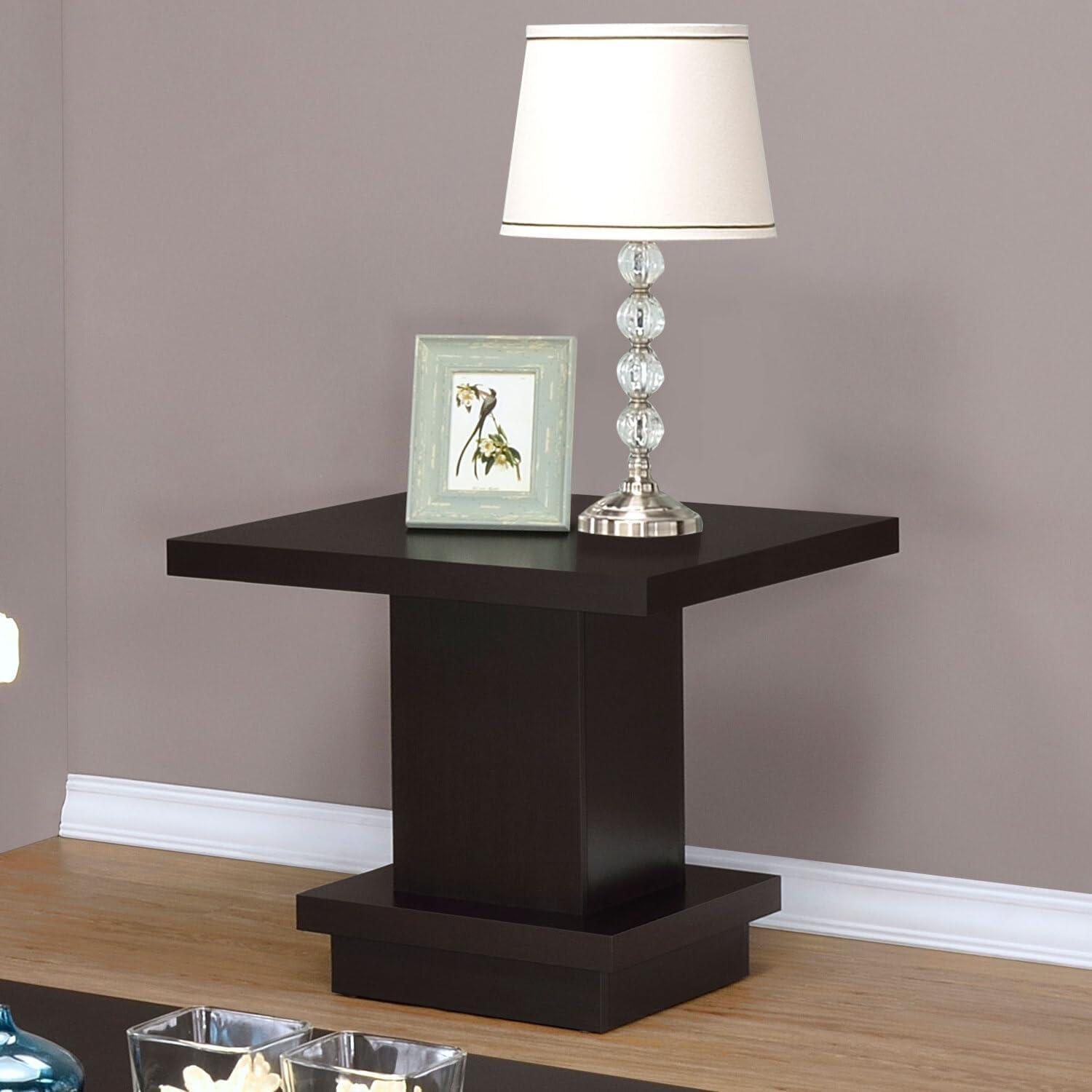 Reston Square Wood End Table Cappuccino Brown - Coaster