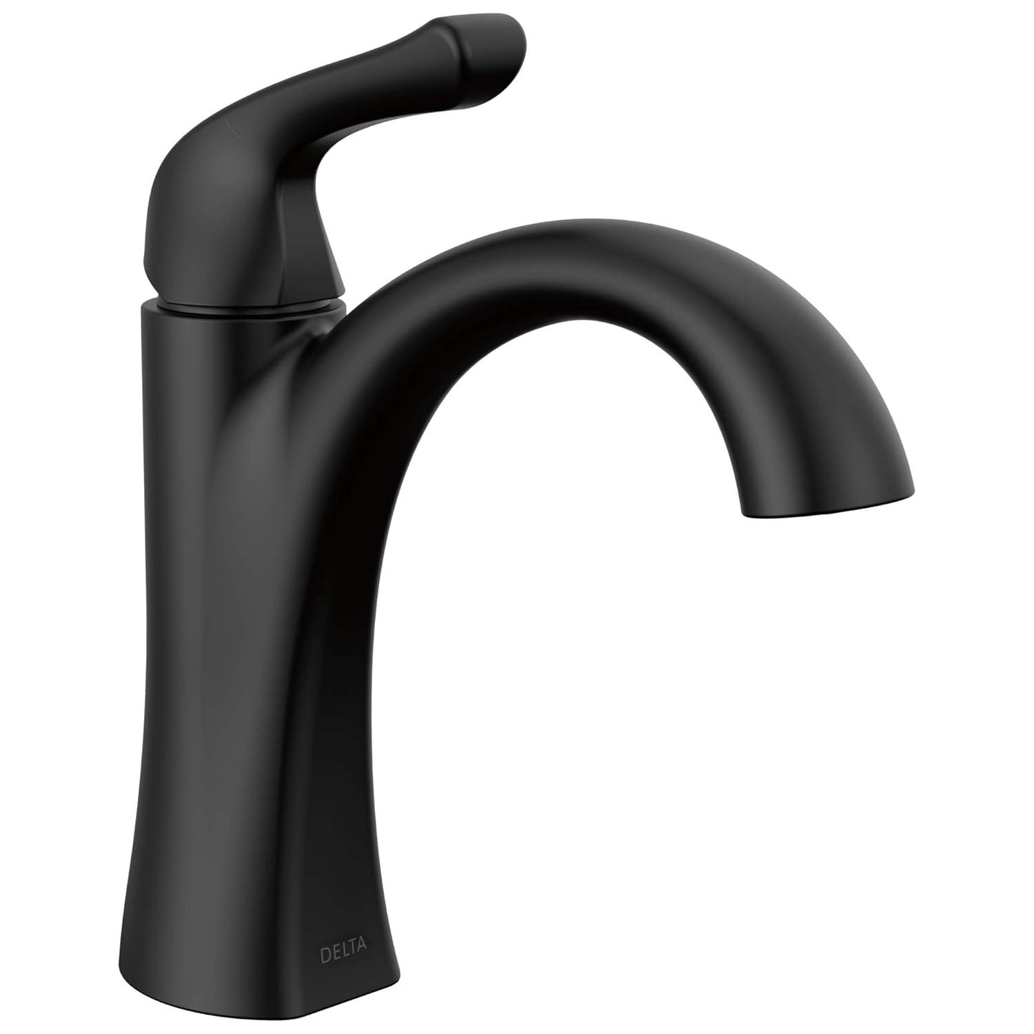 Arvo Single Hole Bathroom Faucet with Drain Assembly, Single Handle Bathroom Sink Faucet