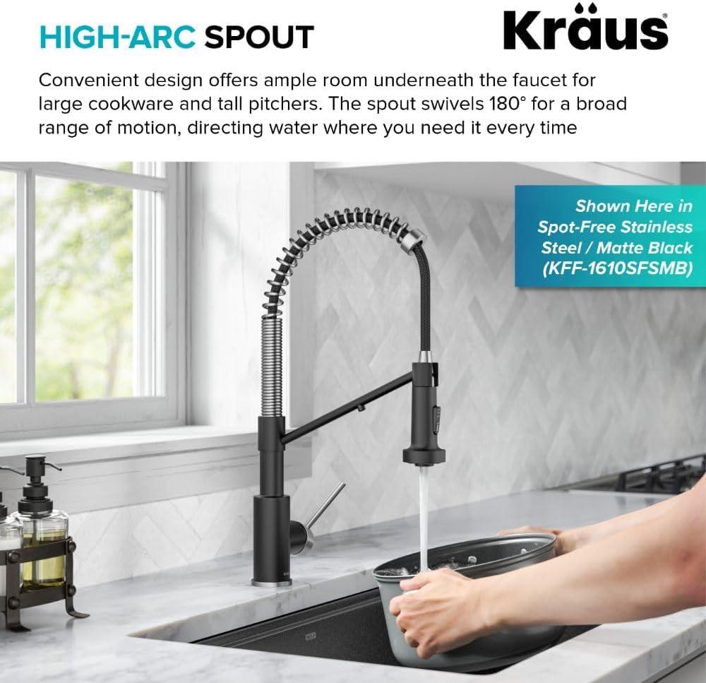 KRAUS Bolden 2-in-1 Commercial Style Pull-Down Single Handle Water Filter Kitchen Faucet for Reverse Osmosis or Water Filtration System