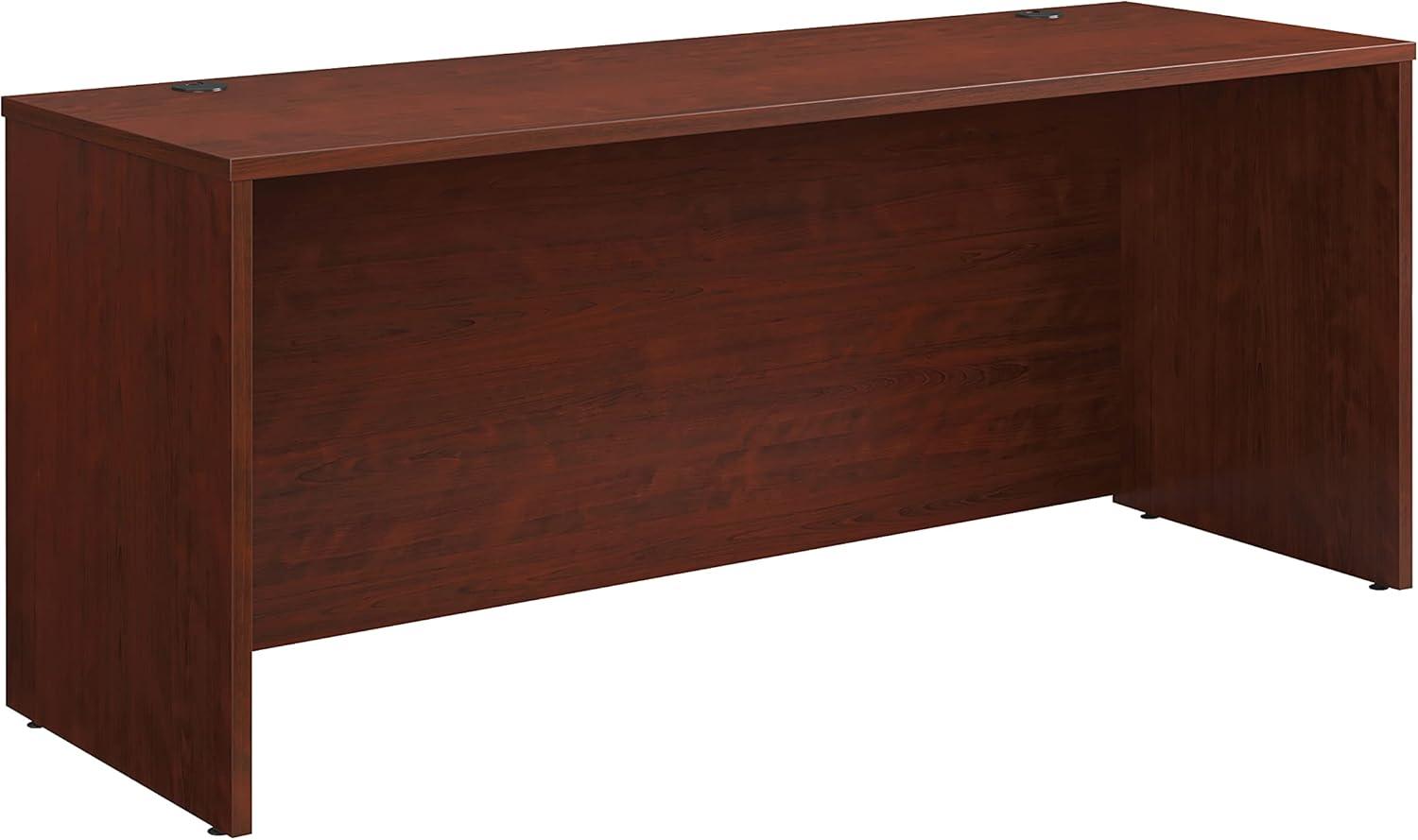 Classic Cherry Executive Wood Desk with Filing Cabinet