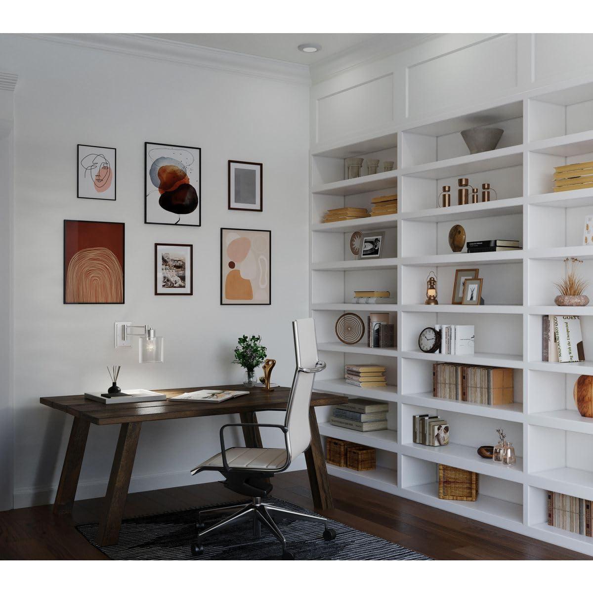 Progress Lighting Milner 1-Light Wall Bracket, Brushed Nickel, Clear Glass Shade