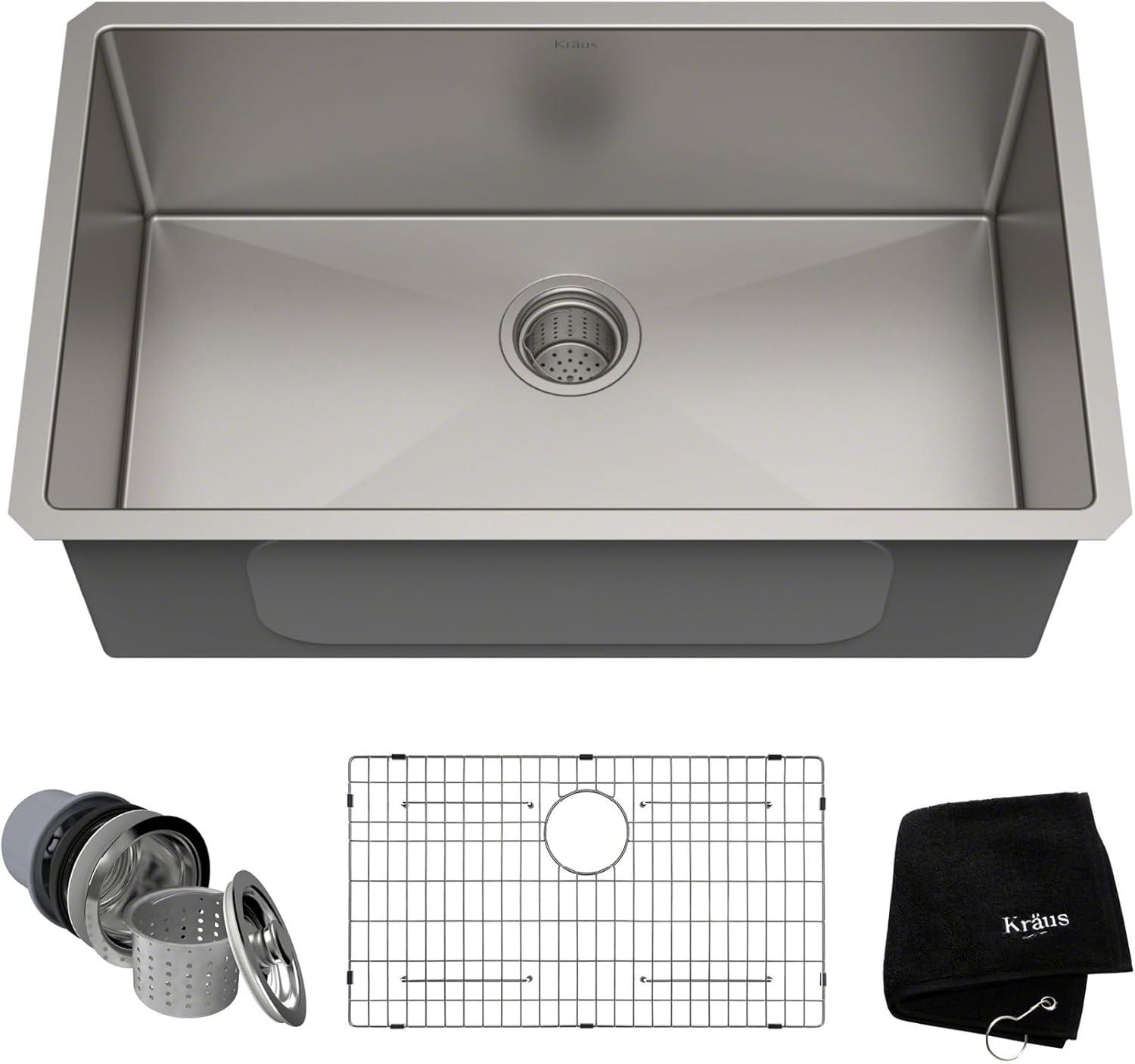 KRAUS Standart PRO™ Undermount 16 Gauge Stainless Steel Kitchen Sink