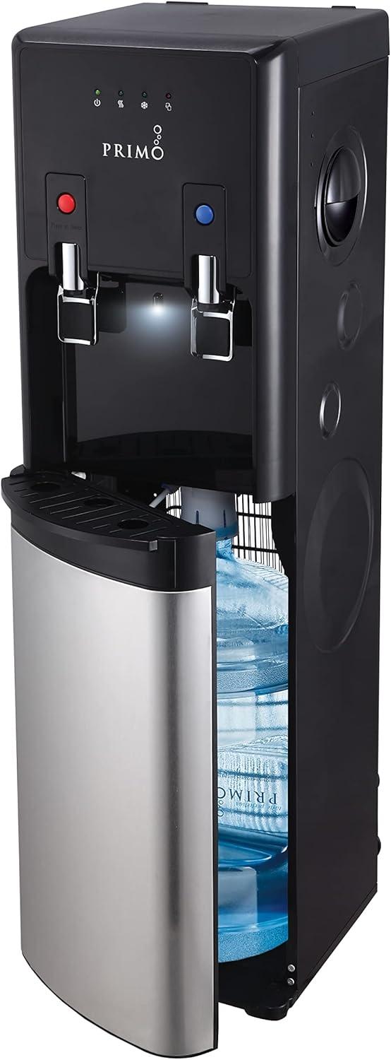 Primo Black and Stainless Steel Bottom-Loading Water Dispenser