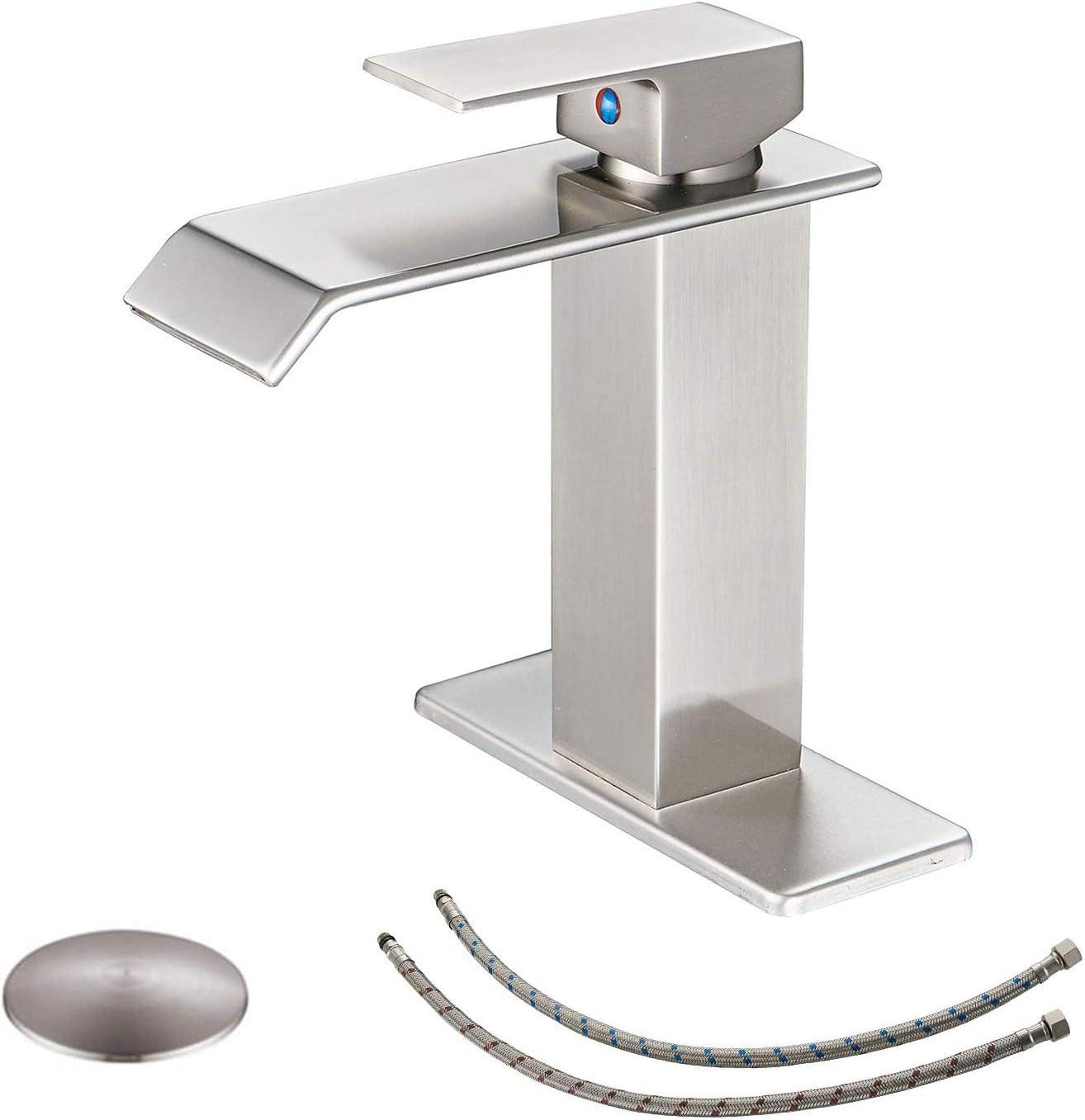 Single-Hole Single-handle Bathroom Faucet with Drain Assembly