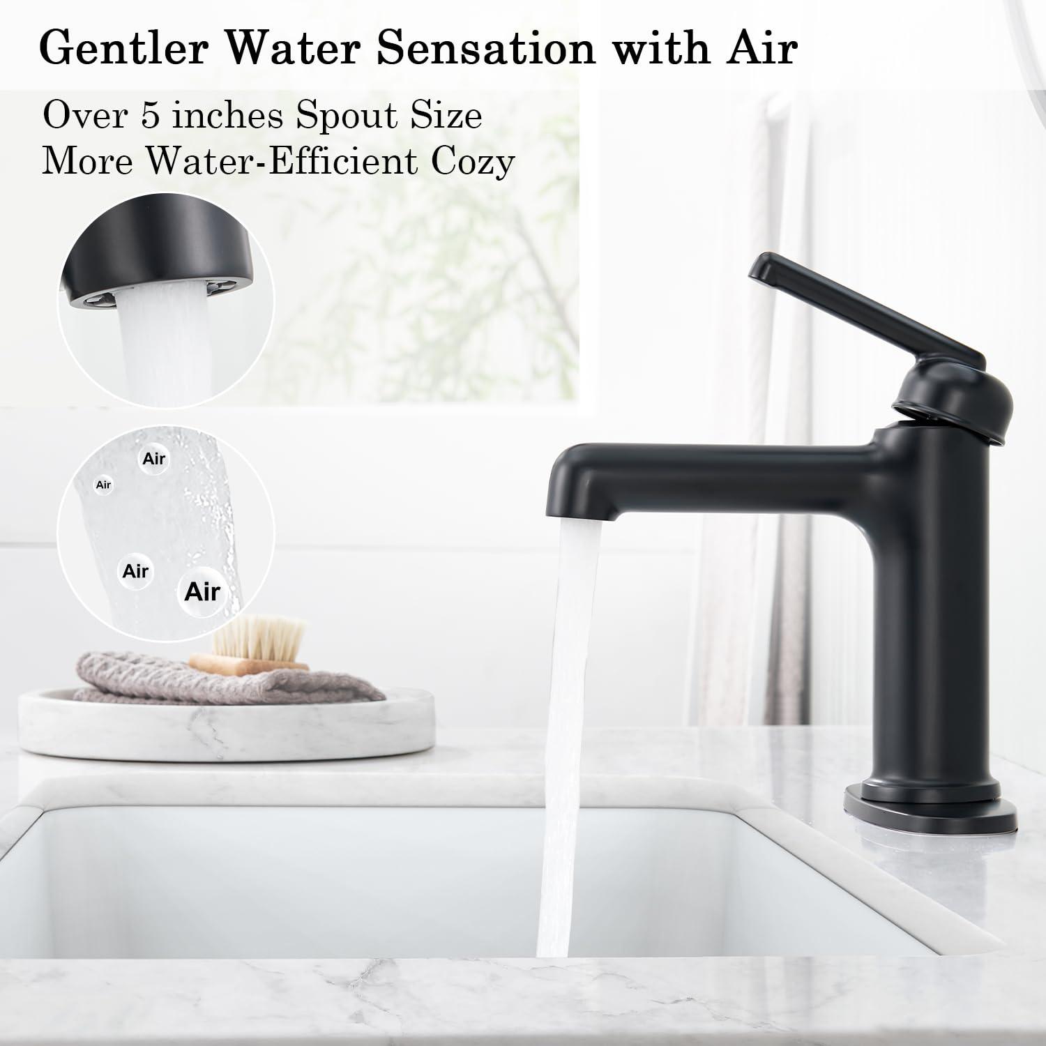 PRIMICOL YYY5G1D Bathroom faucet single hole with pop-up drain for 1-hole or 3-hole installation