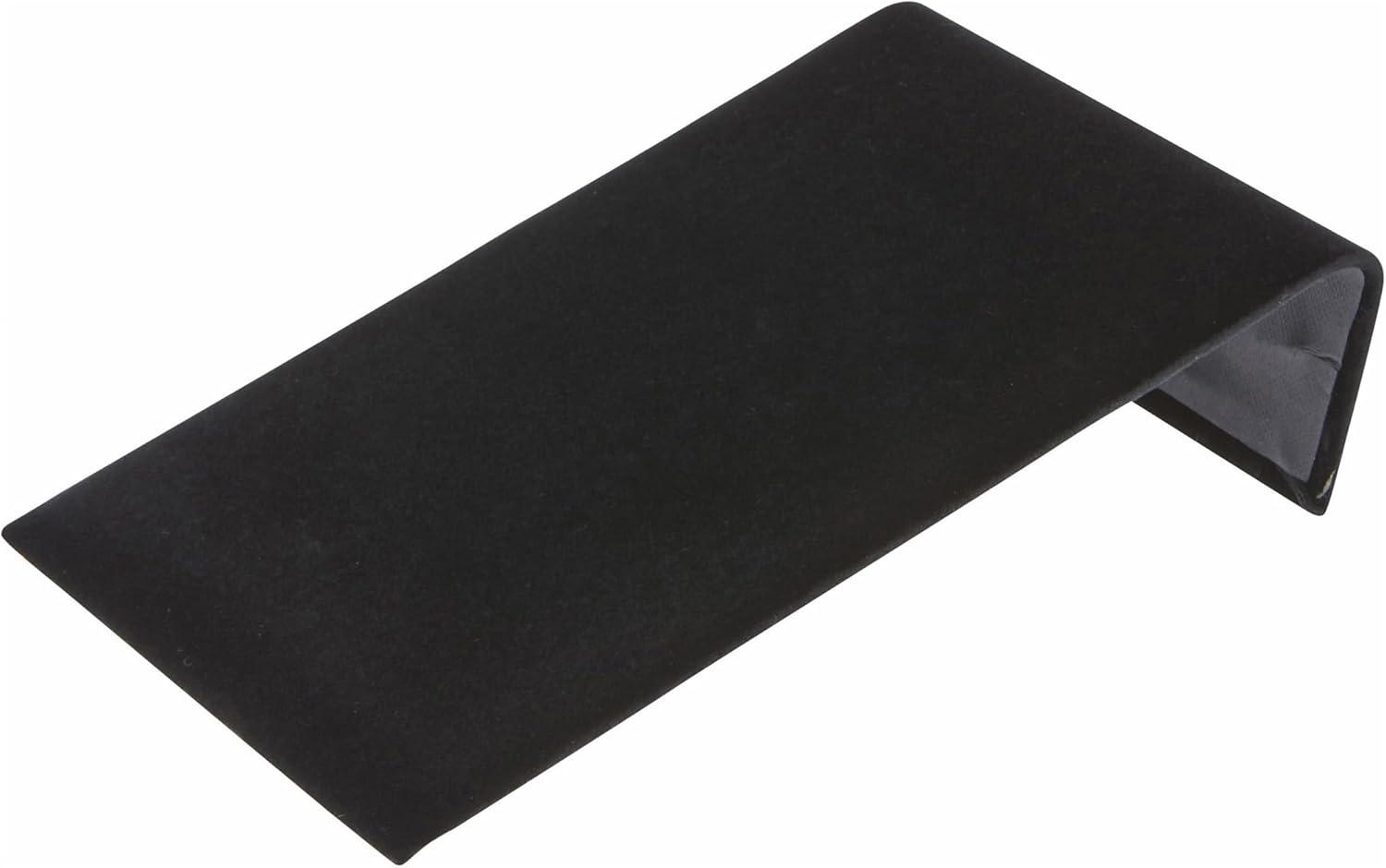 Plymor Black Velvet Bracelet Ramp Display Stand, 4.75" W x 8" D x 2" H