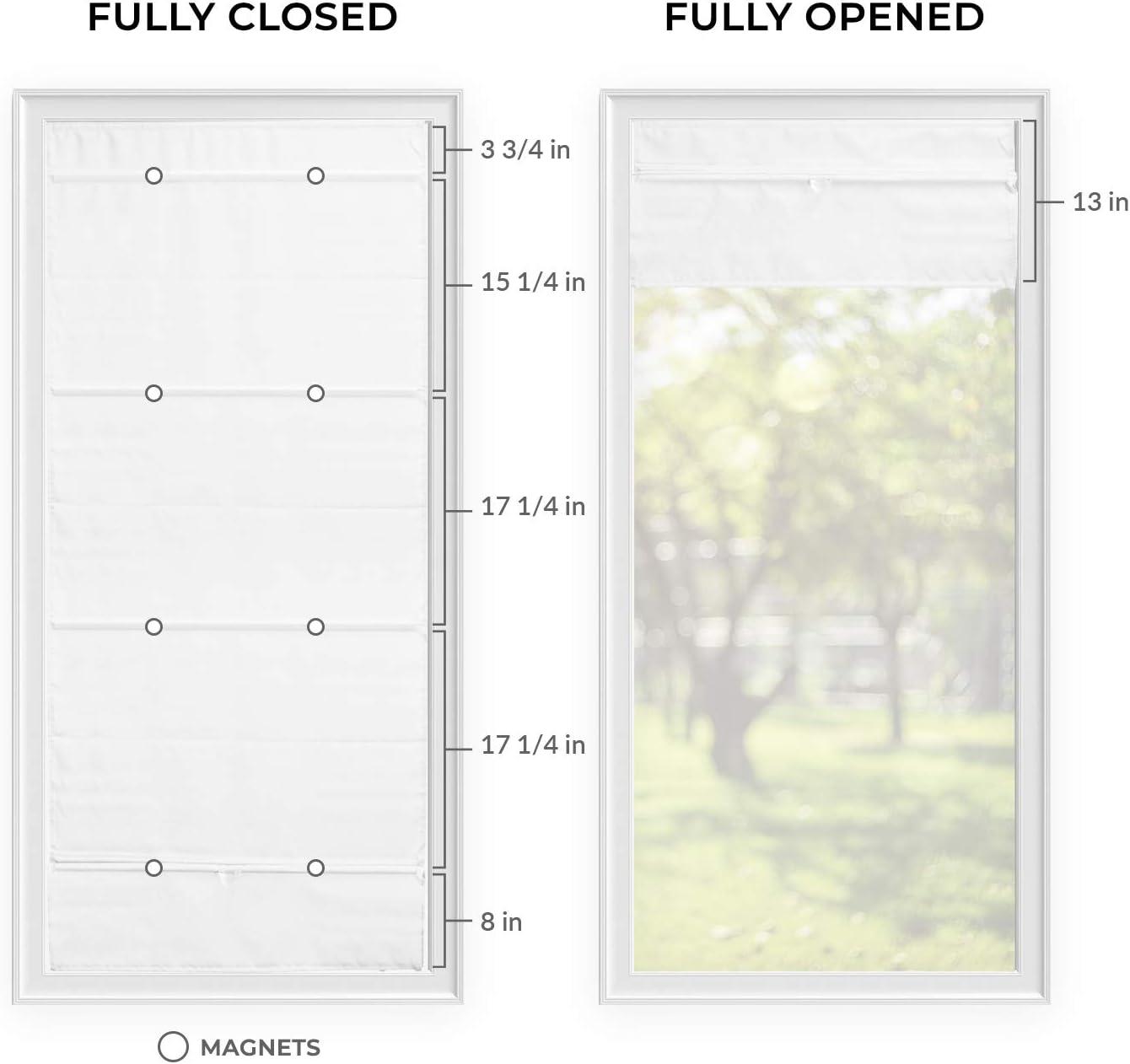 Chicology Cordless Roman Shades, Runway White (Light Filtering) 36"W X 64"H