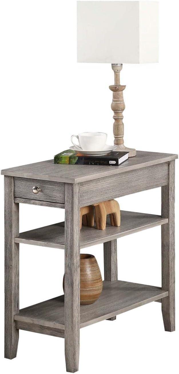 Convenience Concepts American Heritage Three Tier End Table with Drawer, Multiple Colors