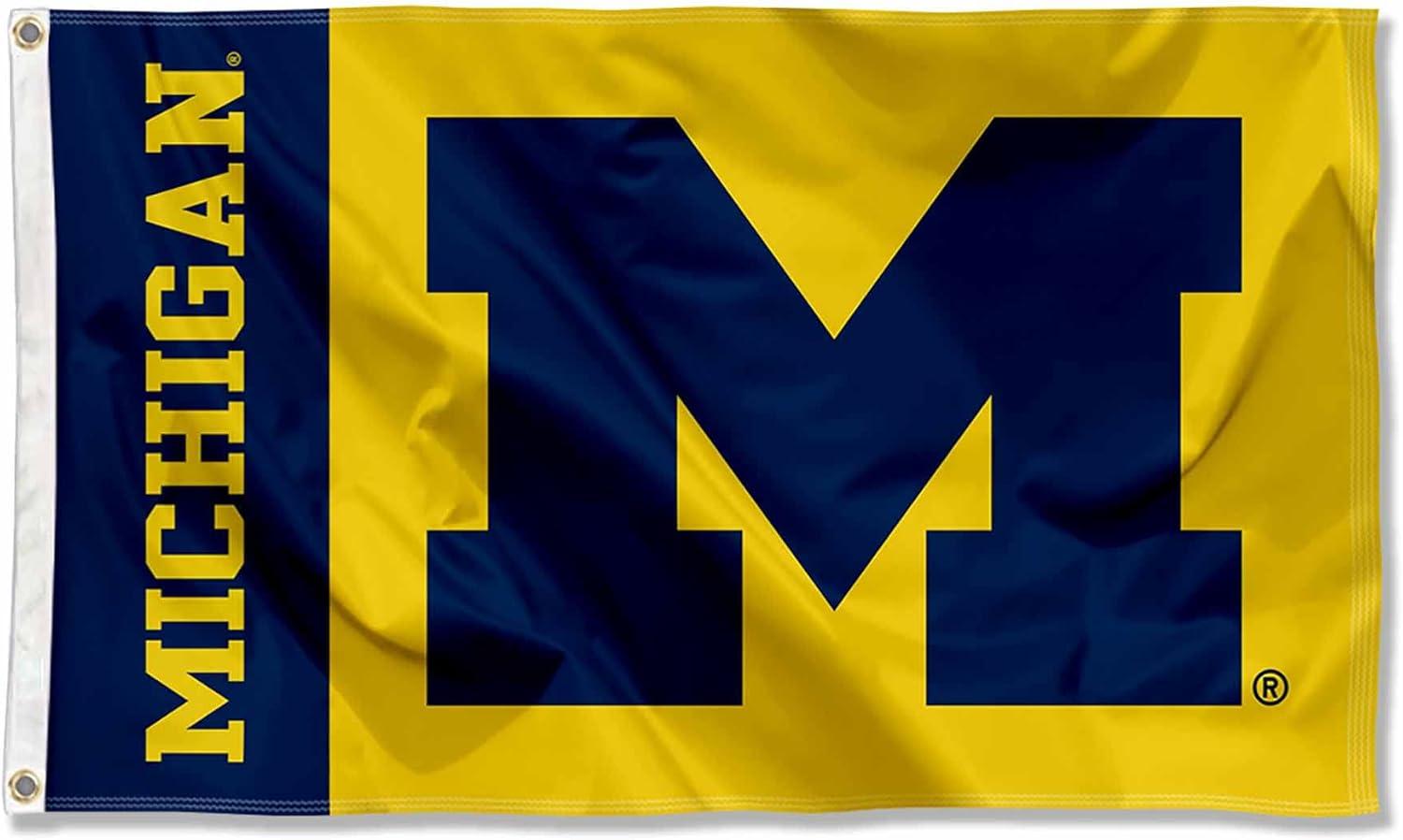 Michigan-Wolverine's 3X5 Indoor Outdoor Banner Flag w/grommets for hanging